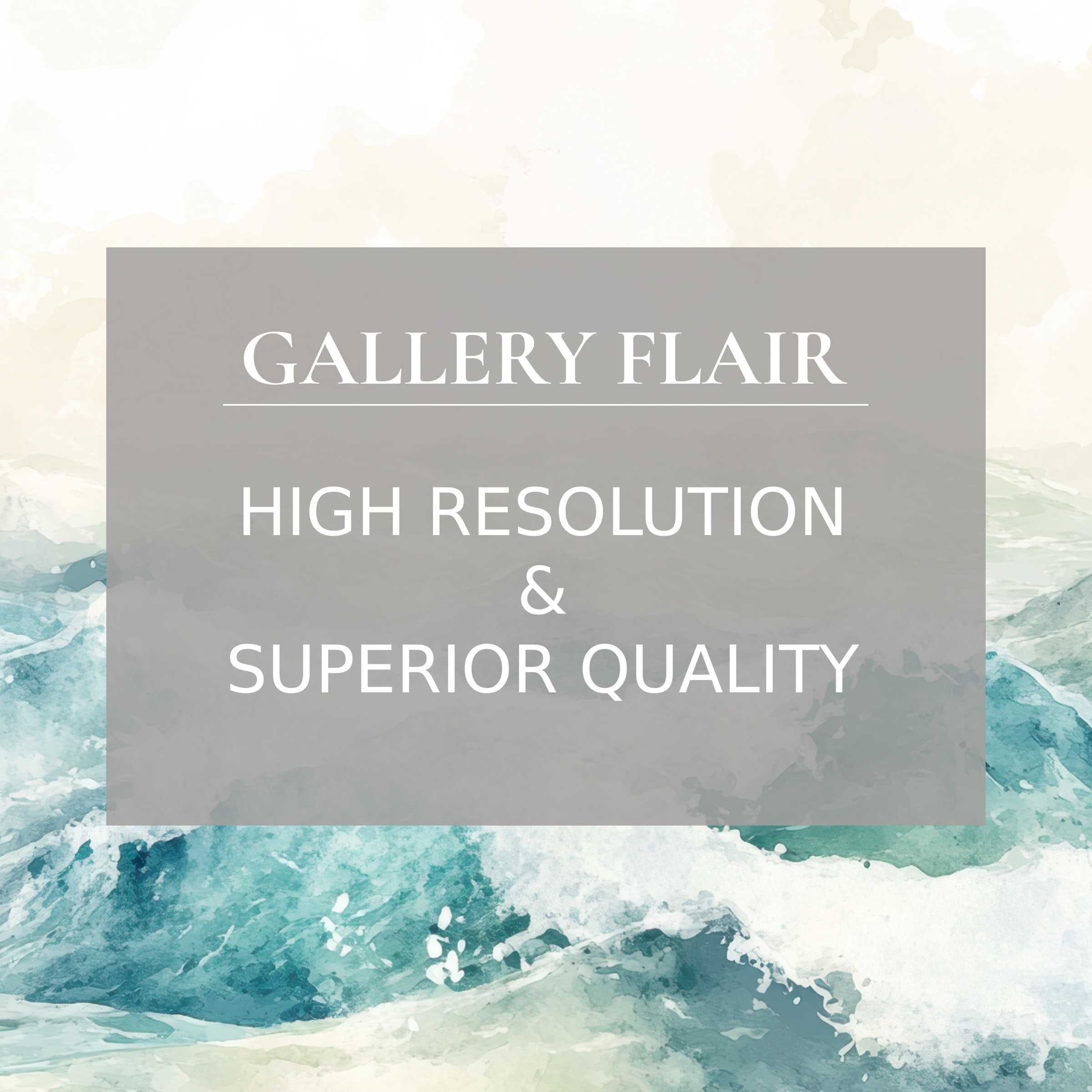 High-resolution watercolor waves wallpaper for Mac and PC inspires calm and elegance in any home office digital download