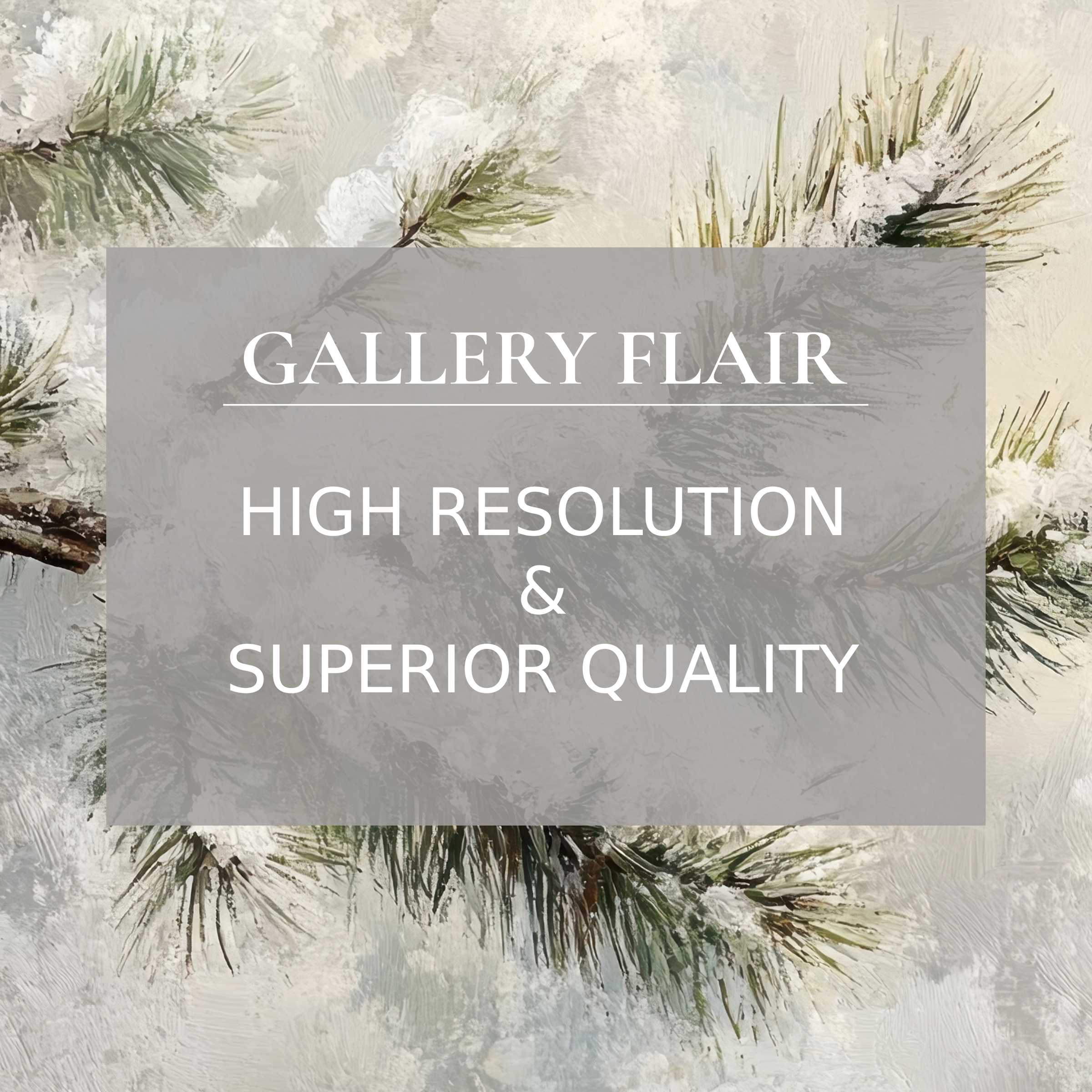 Elegant iPad wallpaper featuring serene snow-dusted pine branches in a high-resolution digital download, perfect for curated tablet backgrounds