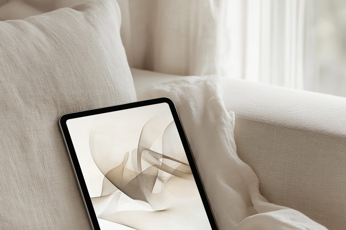 11 Minimalist iPad Wallpapers and Frame TV Art Picks for One Cohesive Gallery Statement