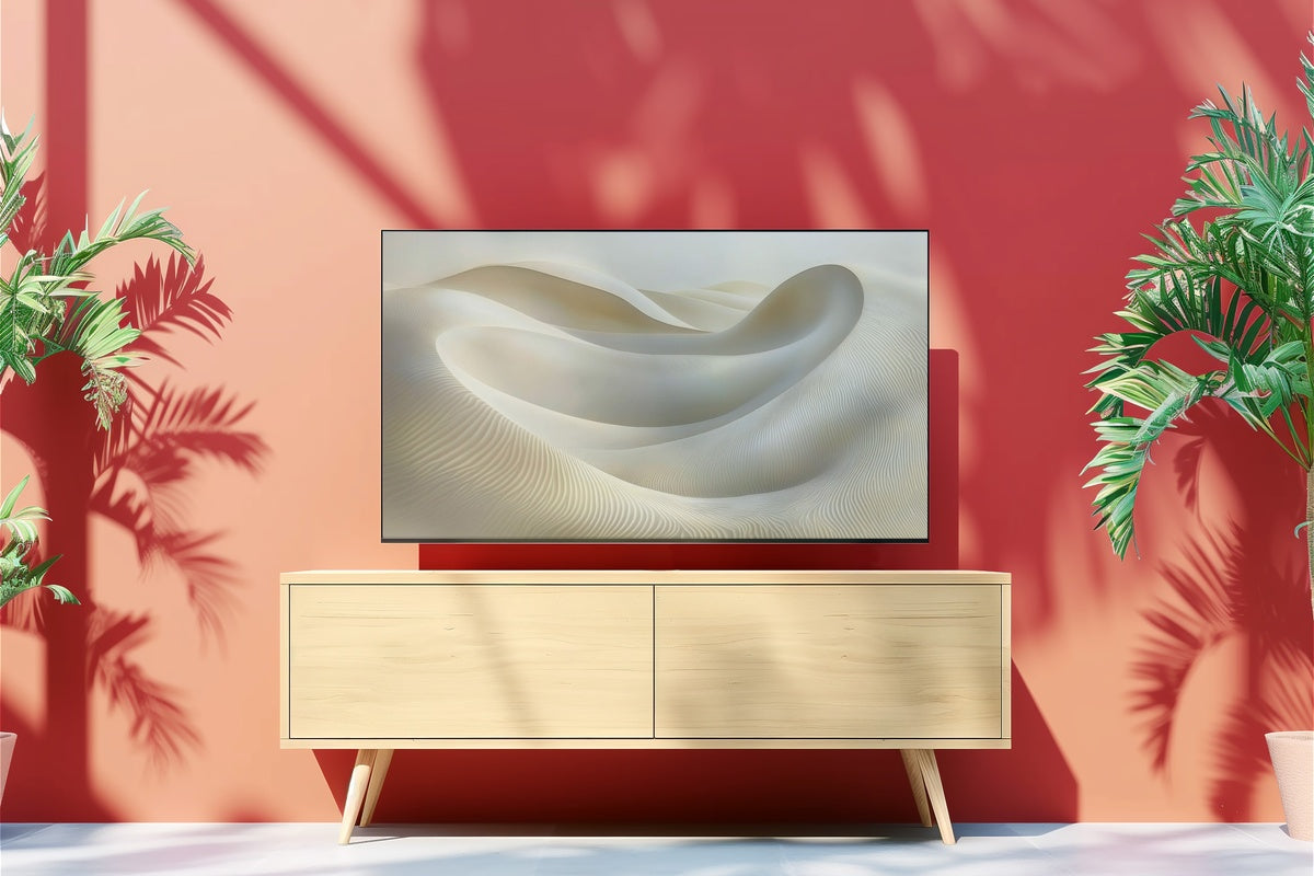 7 Neutral Frame TV Art Picks for a Curated Living Room