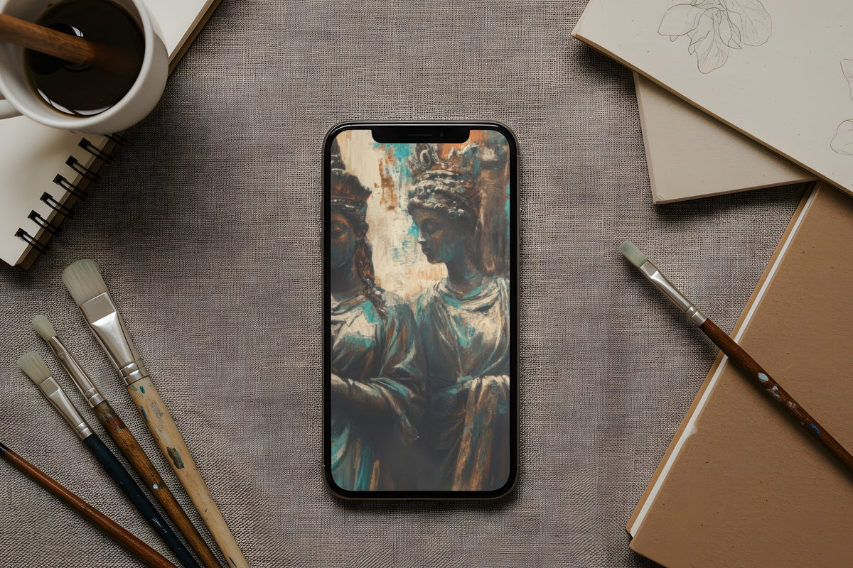 8 Boho iPhone Wallpapers for a Curated, Earth-Toned Living Room