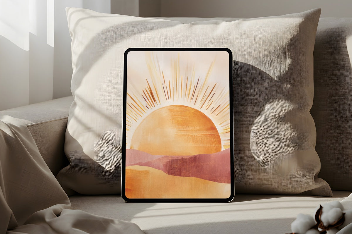 8 Boho iPad Wallpapers for a Curated, Earth-Toned Living Room
