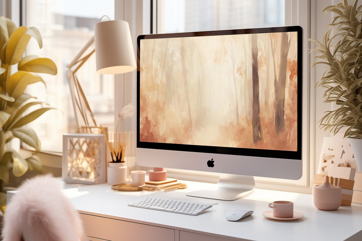 9 Fall Desktop Wallpapers for the Quiet-Luxury Home Office