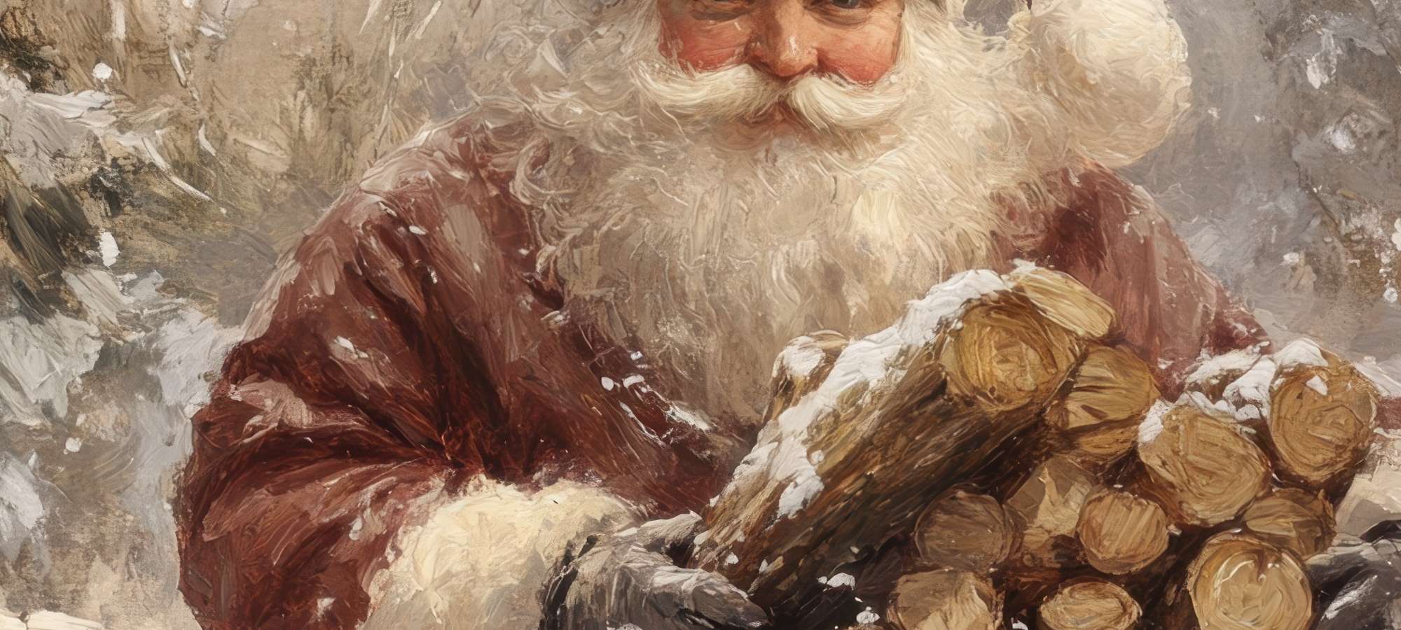 Close-up of festive textures in Christmas iPhone wallpapers with snowy and rustic details