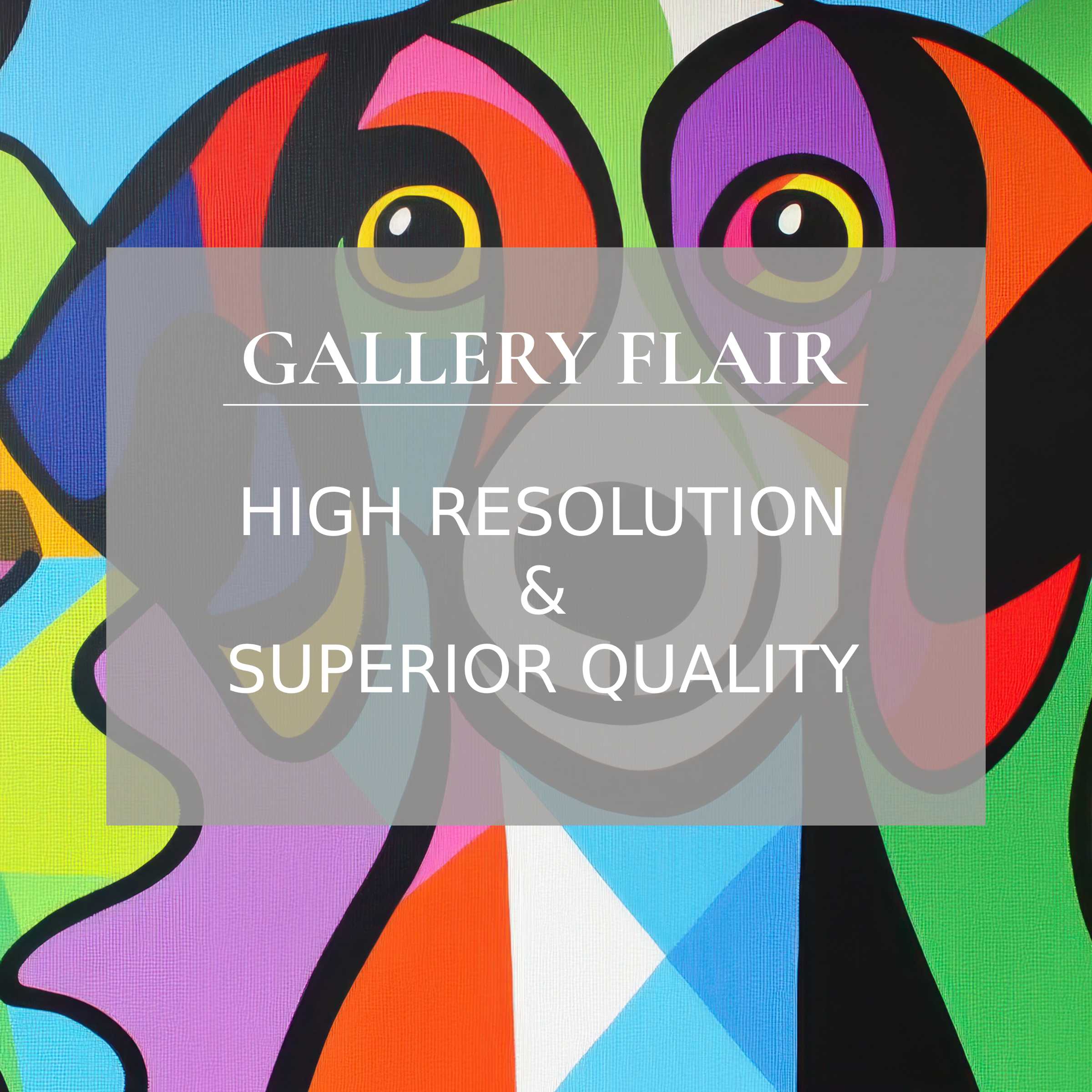 Vibrant pop art Frame TV picture showcasing bold lines, vivid colors, and impeccable high-resolution clarity