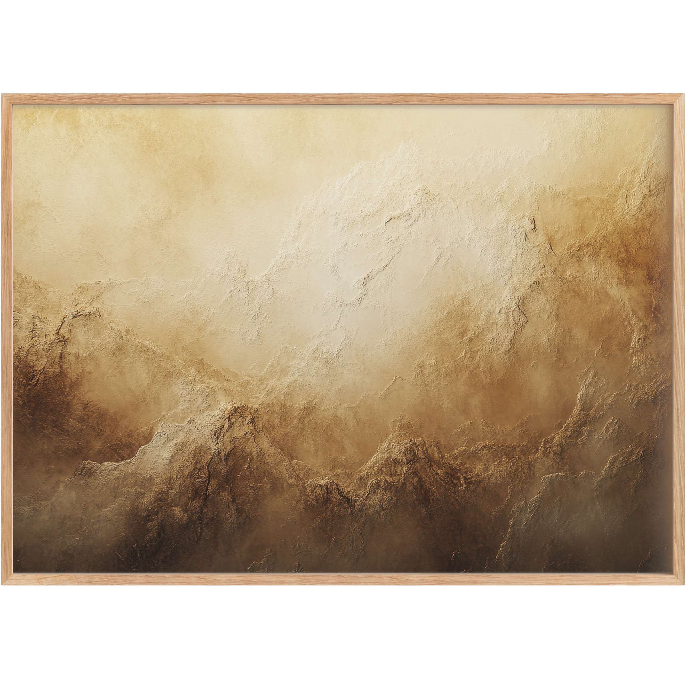 Warm sepia tones and textured layers create a serene, timeless landscape printable wall art that elevates sophisticated interiors