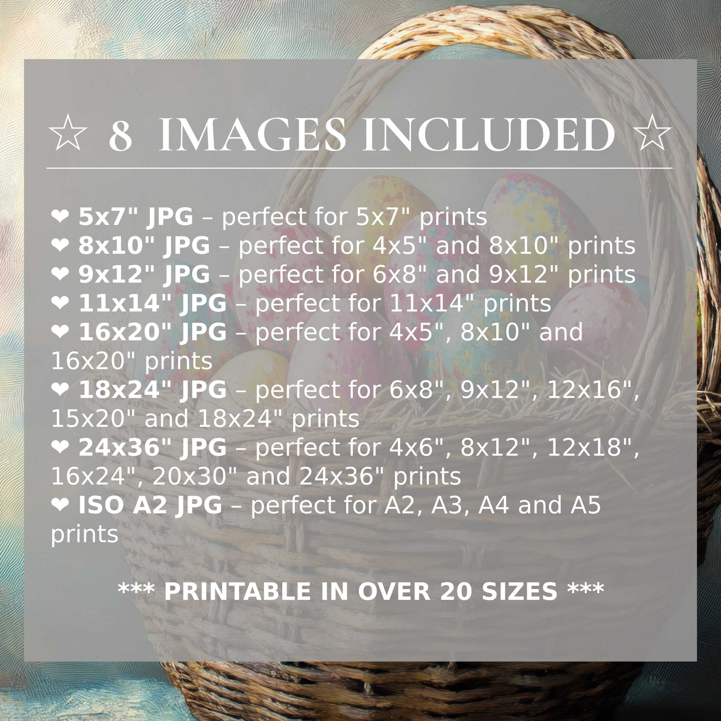 Radiant easter digital print in soothing pastel tones, offered in 8 high-quality sizes-all included-to elevate modern interiors with timeless elegance and versatile style