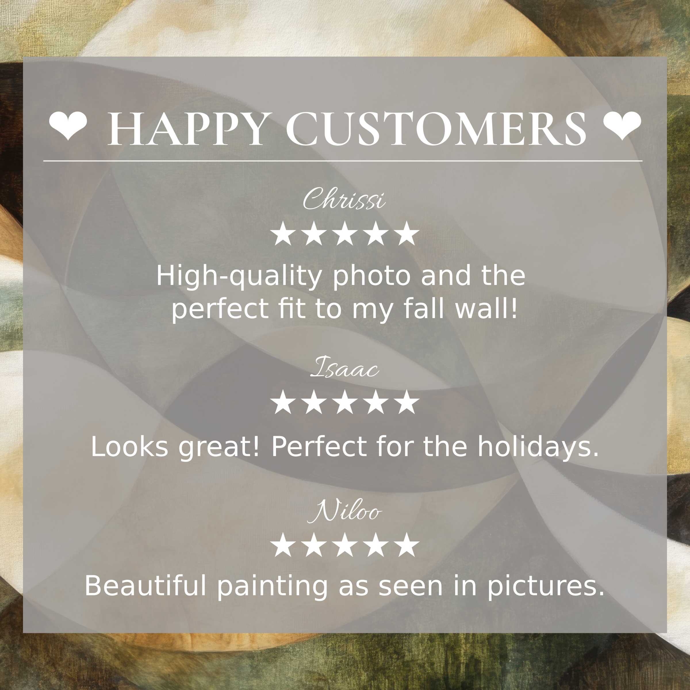 Elegant modern art for Frame TV with abstract muted tones, featuring happy customer reviews that inspire trust and style