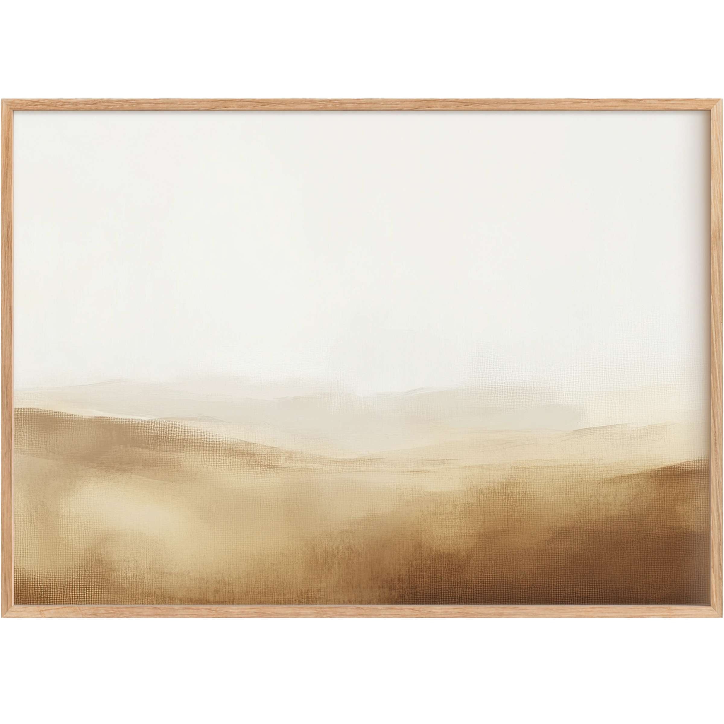 Serene landscape printable wall art in warm beige and soft cream hues, evoking calm and timeless elegance