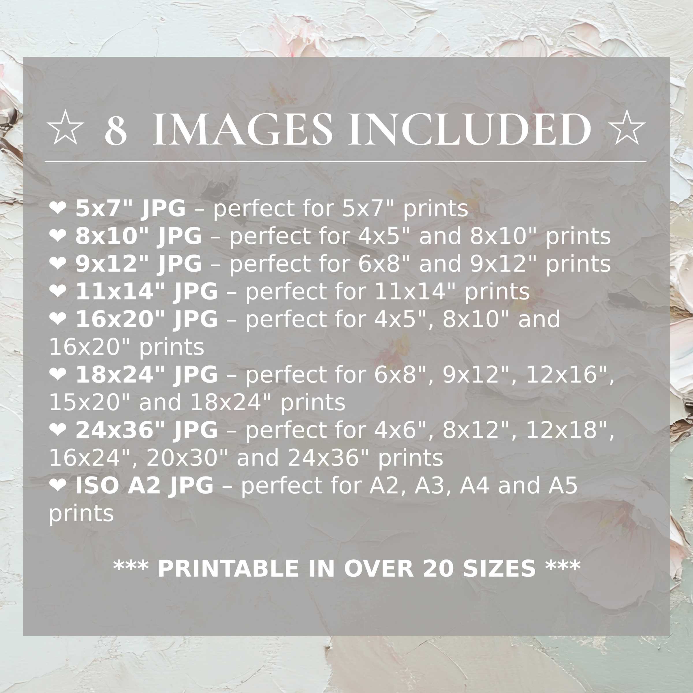 Spring digital print exuding radiant blush and soft ivory tones, uplifting modern interiors with timeless elegance; includes 8 high-quality sizes