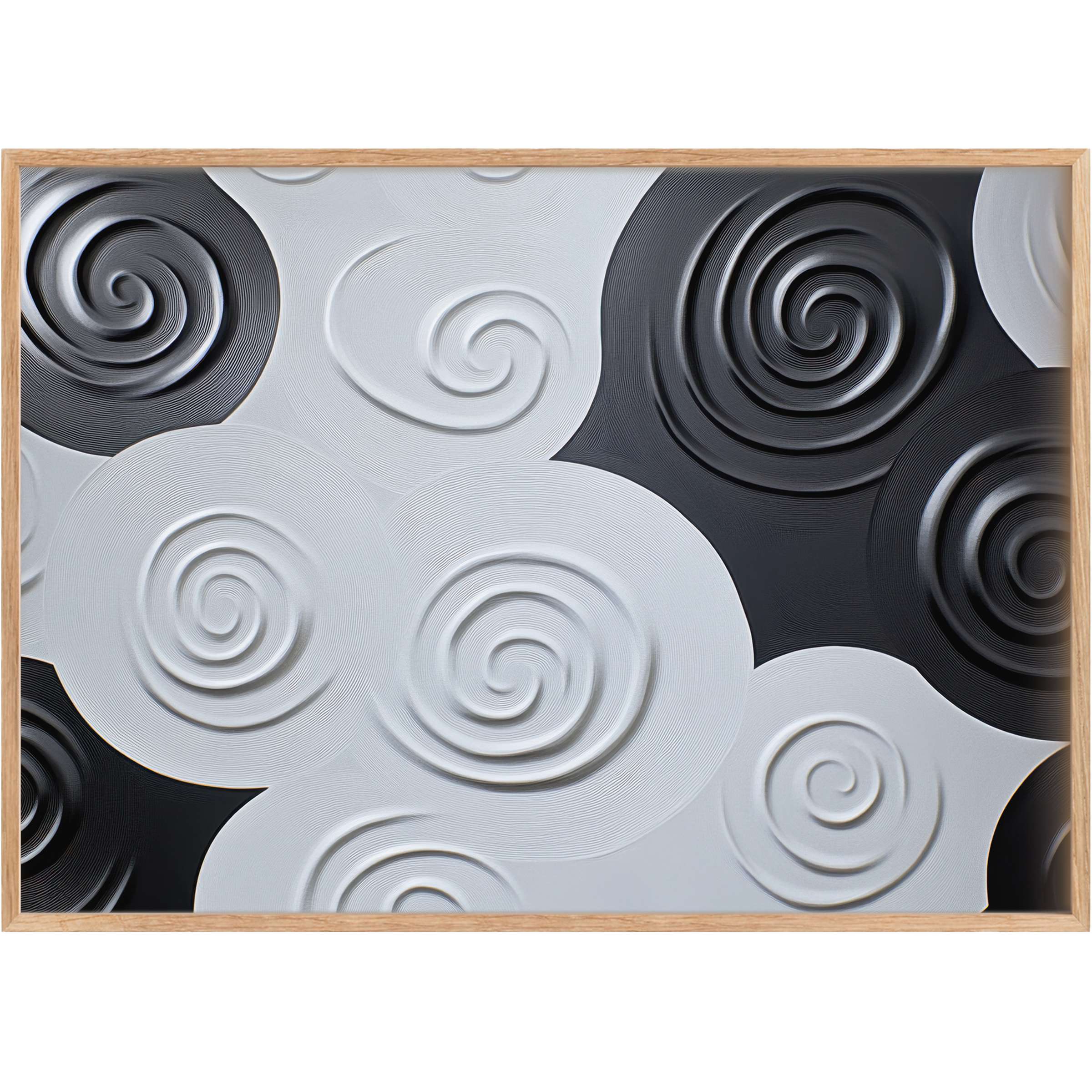 Monochrome spirals in soft grayscale create a calming, sophisticated vibe-perfect minimalist printable wall art for chic interiors