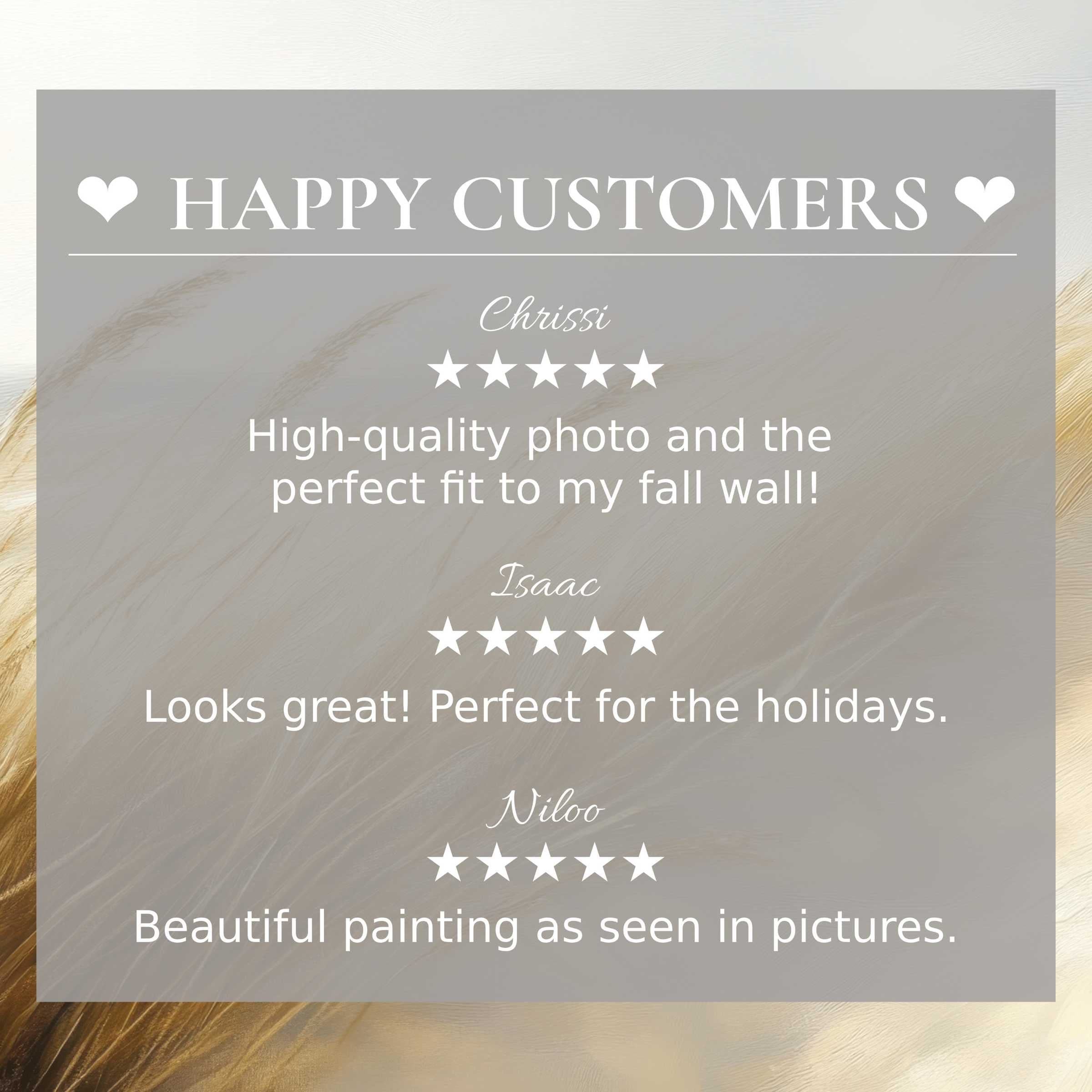 Elegant beach art for Frame TV with abstract sunset hues, showcasing happy customer reviews and refined trust-building layout