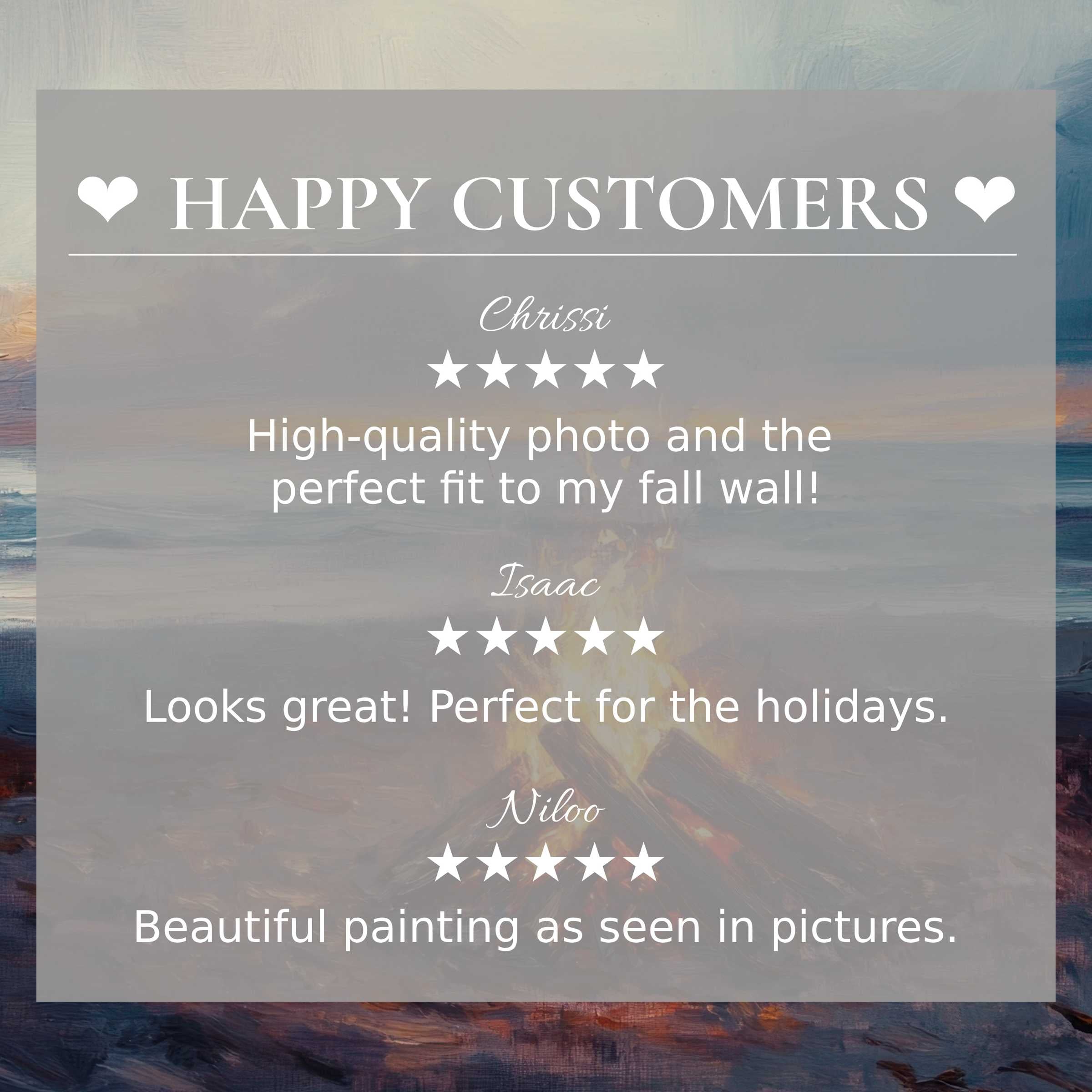 Coastal art for Frame TV with abstract sunset colors, happy customer reviews build trust and highlight elegance