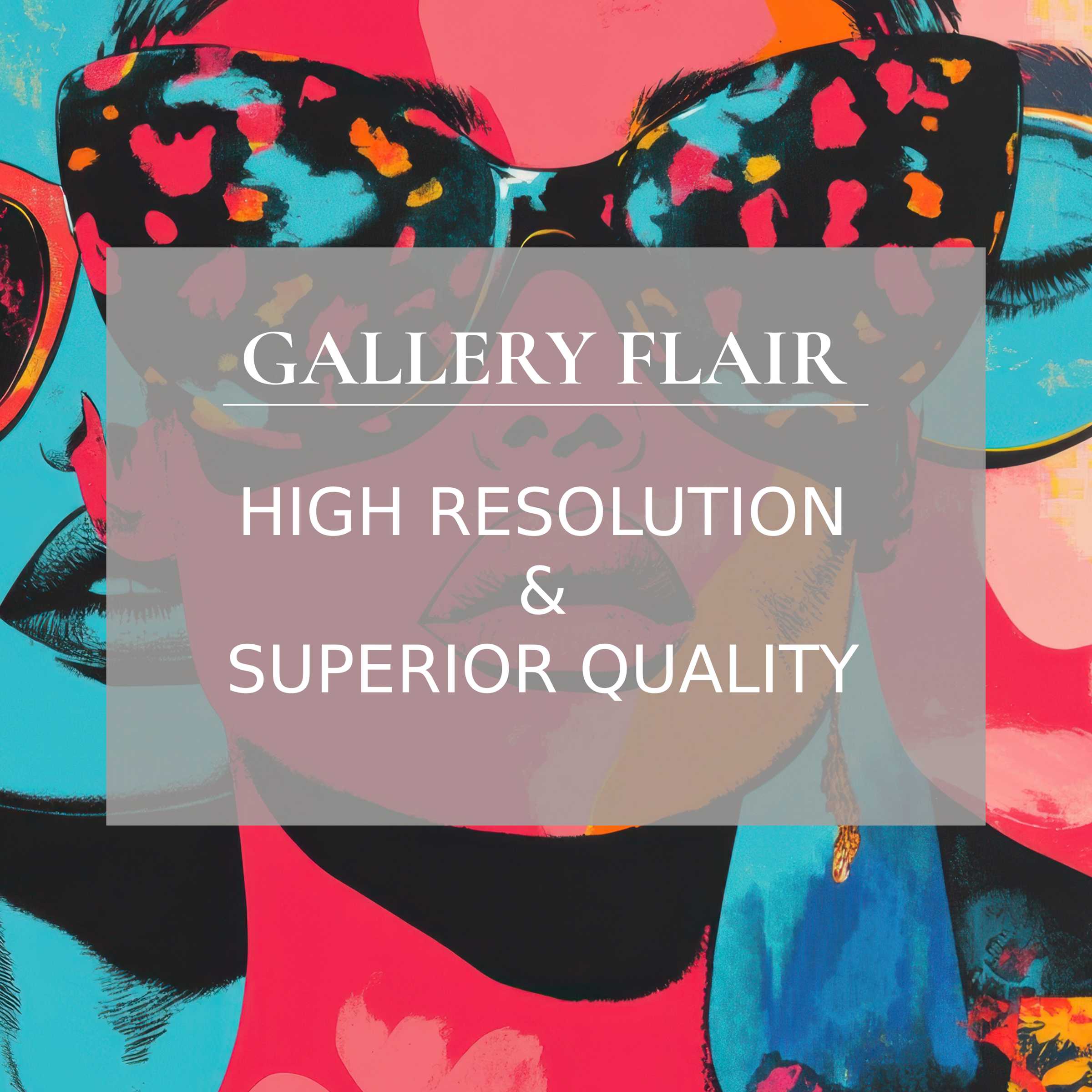 Vibrant pop art Frame TV picture with sharp resolution, elegant color contrasts, and refined visual clarity for stylish decor