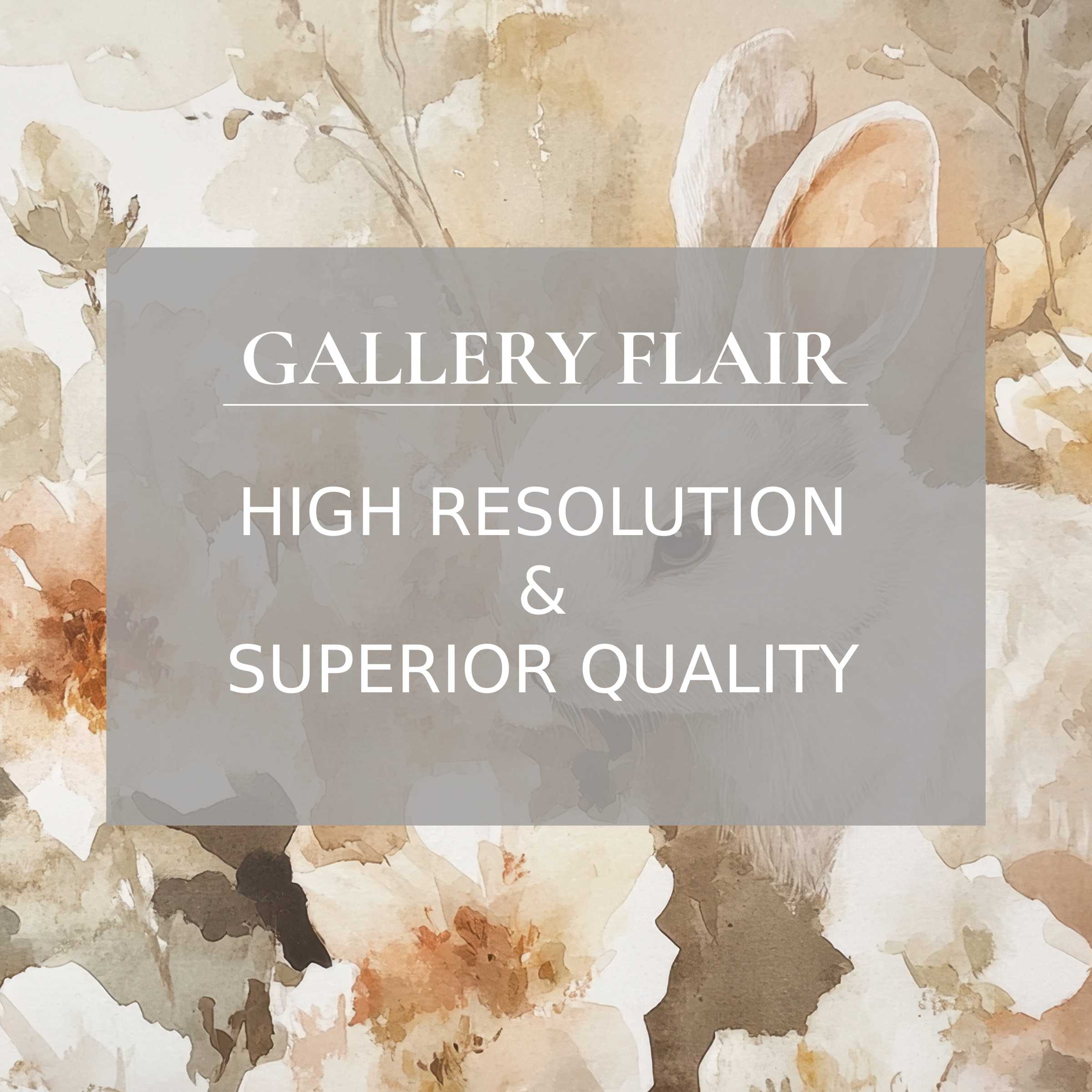 Elegant watercolor floral design with subtle bunny detail, showcasing refined clarity in this easter Frame TV picture