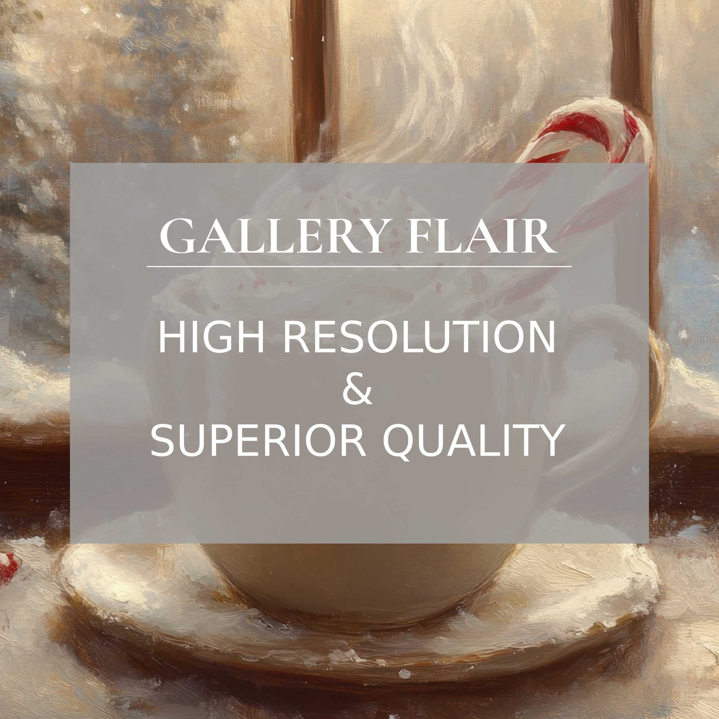 Luxurious Christmas printable art capturing a cozy winter scene with rich, radiant detail to elevate modern holiday decor