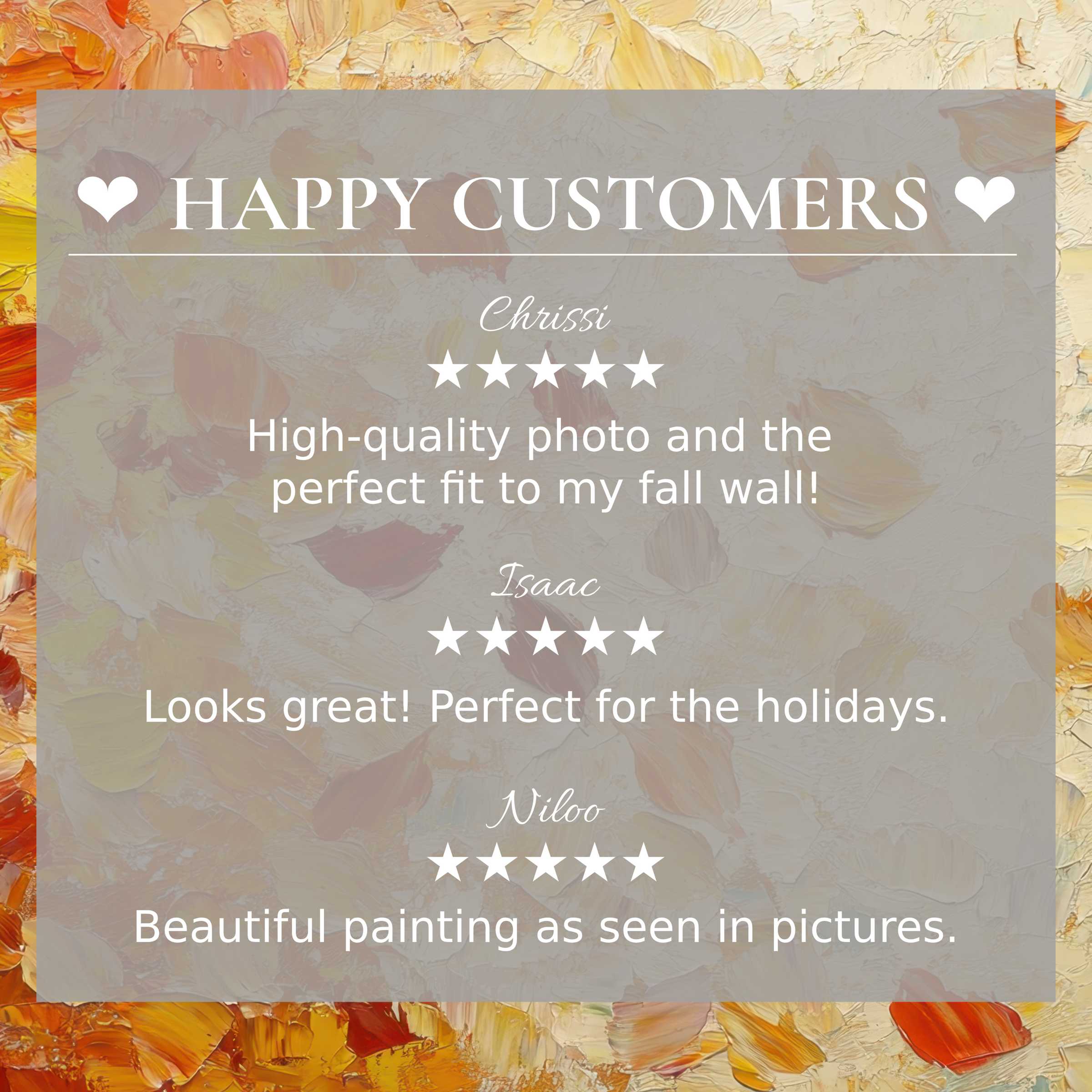Botanical art for Frame TV with abstract sunset hues, showcasing happy customer reviews and elegant design appeal