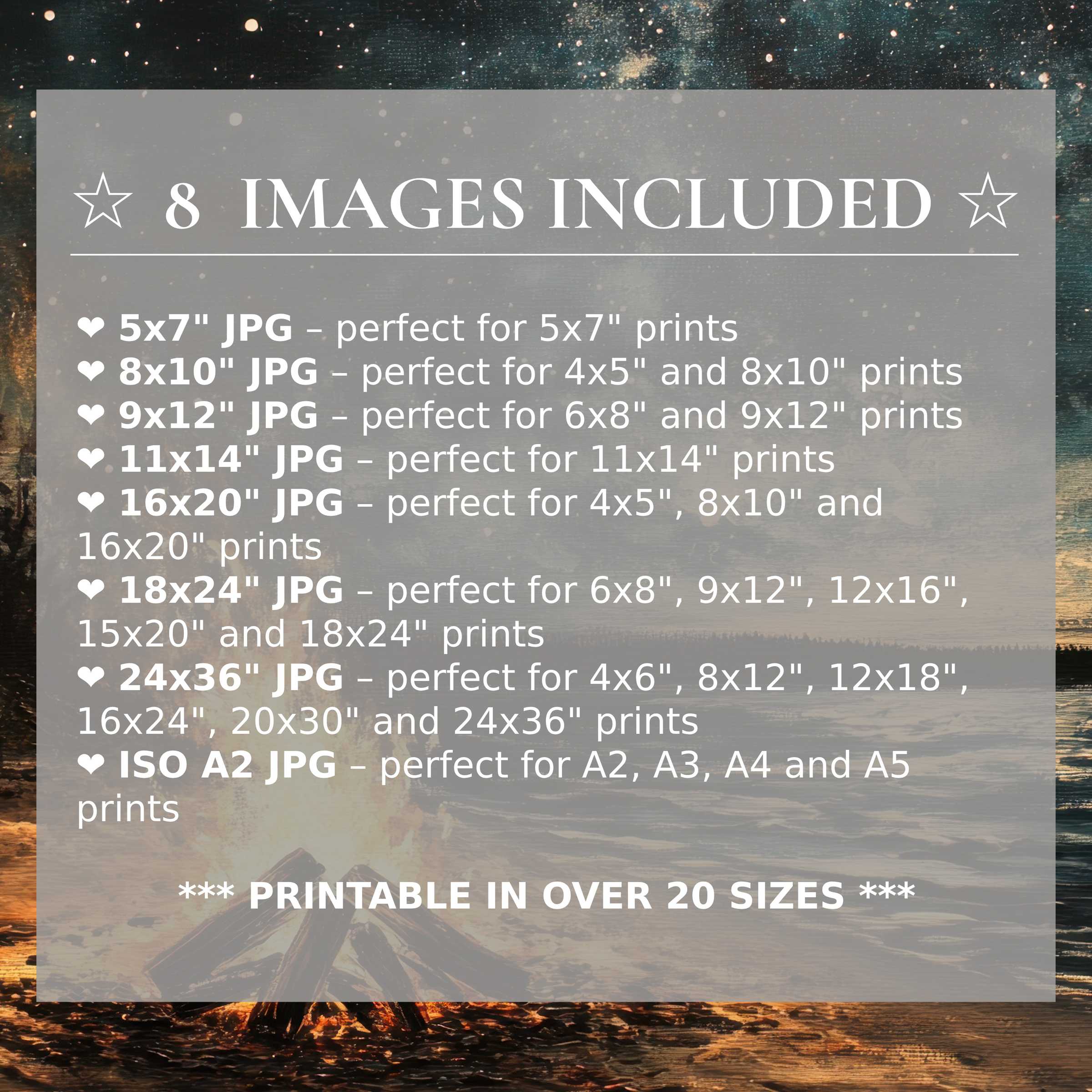 Radiant beach digital print with fiery orange and deep navy hues, included in 8 premium sizes to elevate modern interiors with versatile, calming style