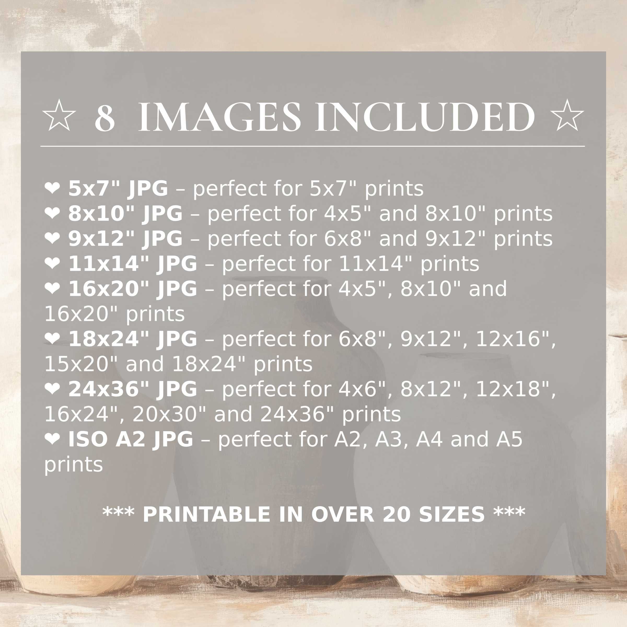 Boho digital print radiates warm earth tones and serene neutrals, elevating modern interiors with 8 high-quality sizes included for effortless style and versatile display