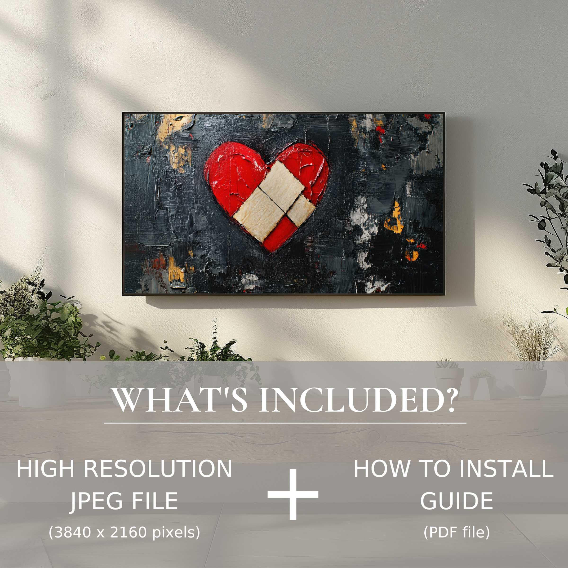 Elegant street art digital TV art download with easy use to enhance your stylish living space with vivid emotion