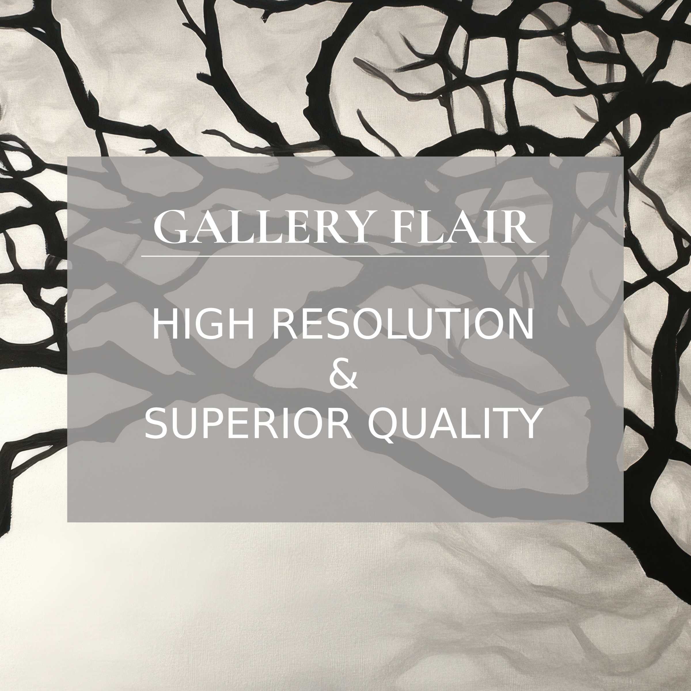 Black and white printable art capturing bold, intricate tree branches with premium detail, elevating modern interiors with striking elegance