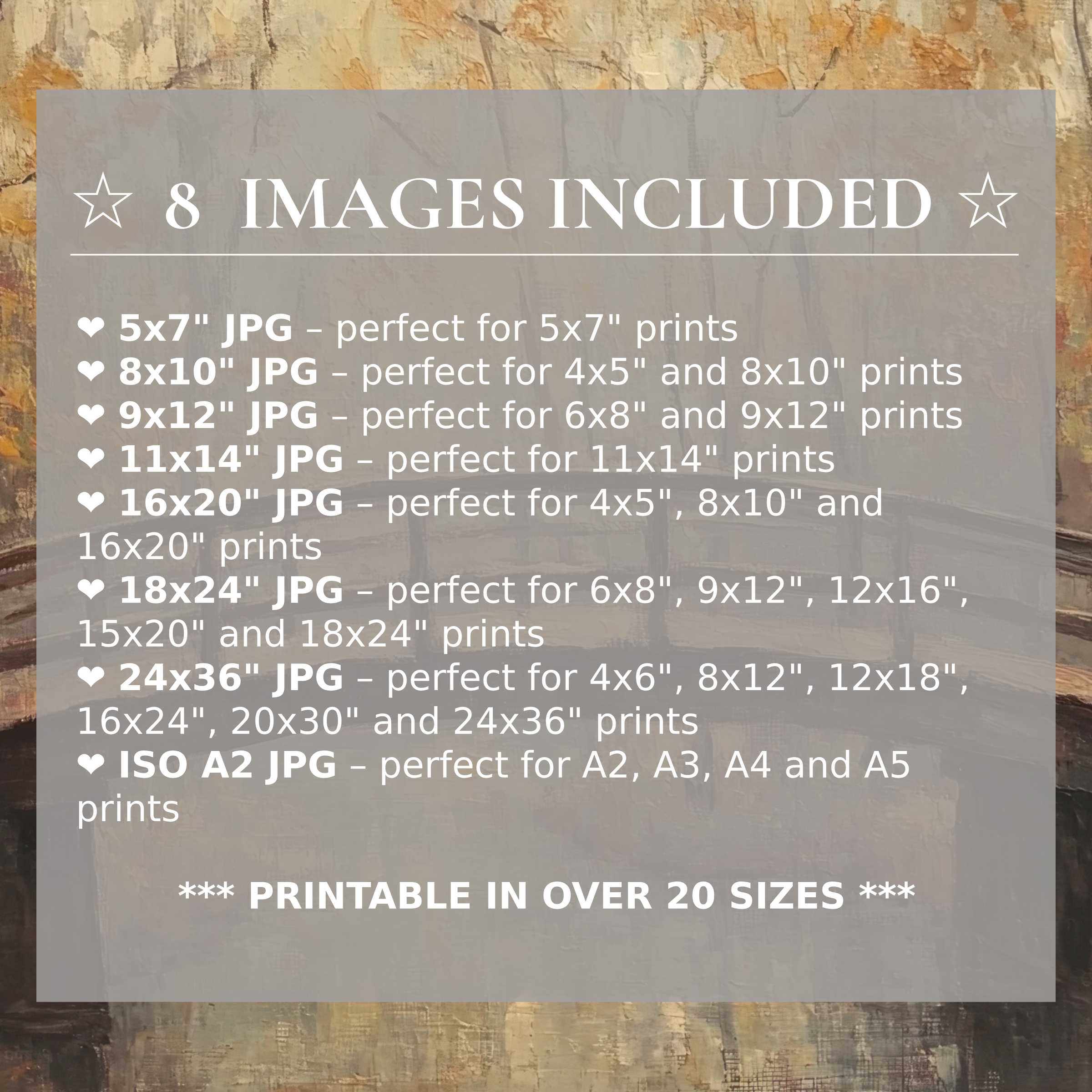 Luxurious fall digital print radiates warm amber and deep rust tones, elevating modern interiors with elegance and 8 included high-quality sizes