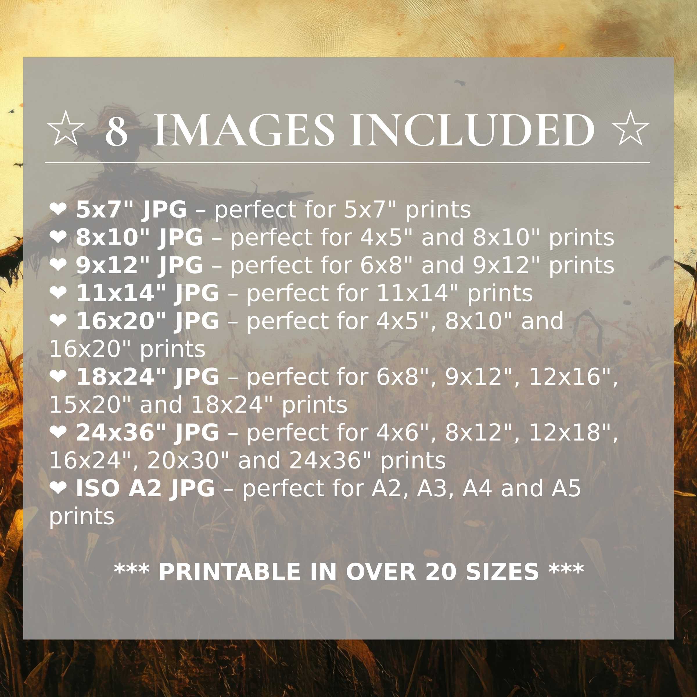 Halloween digital print with radiant golds and deep browns evokes bold autumnal warmth, offered in 8 high-quality sizes for versatile, stylish modern interiors