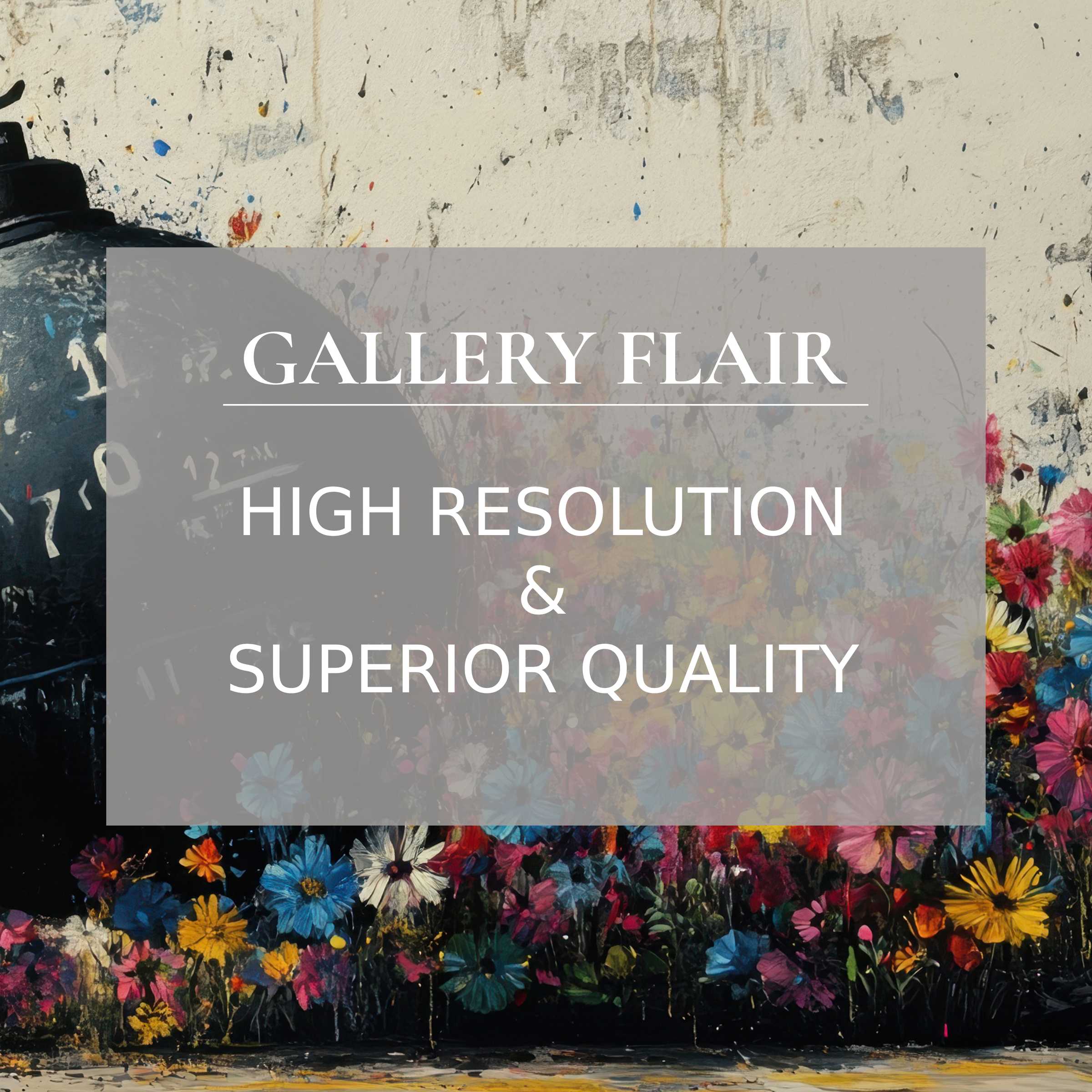 Bold street art printable art blending vibrant florals and urban grit, delivering premium detail that elevates modern interiors