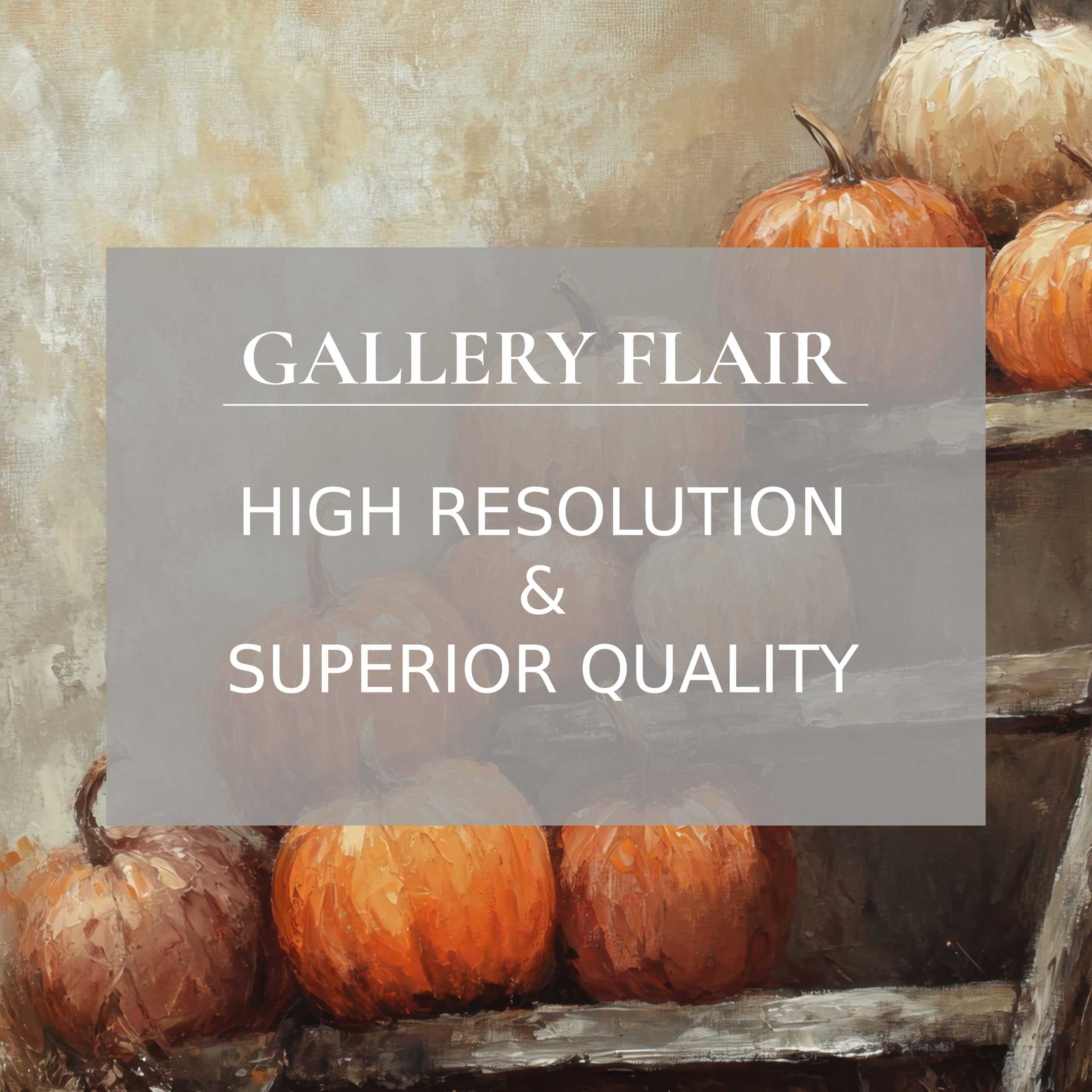 Elegant farmhouse Frame TV picture with vivid pumpkin details, showcasing refined texture and crisp, high-resolution clarity