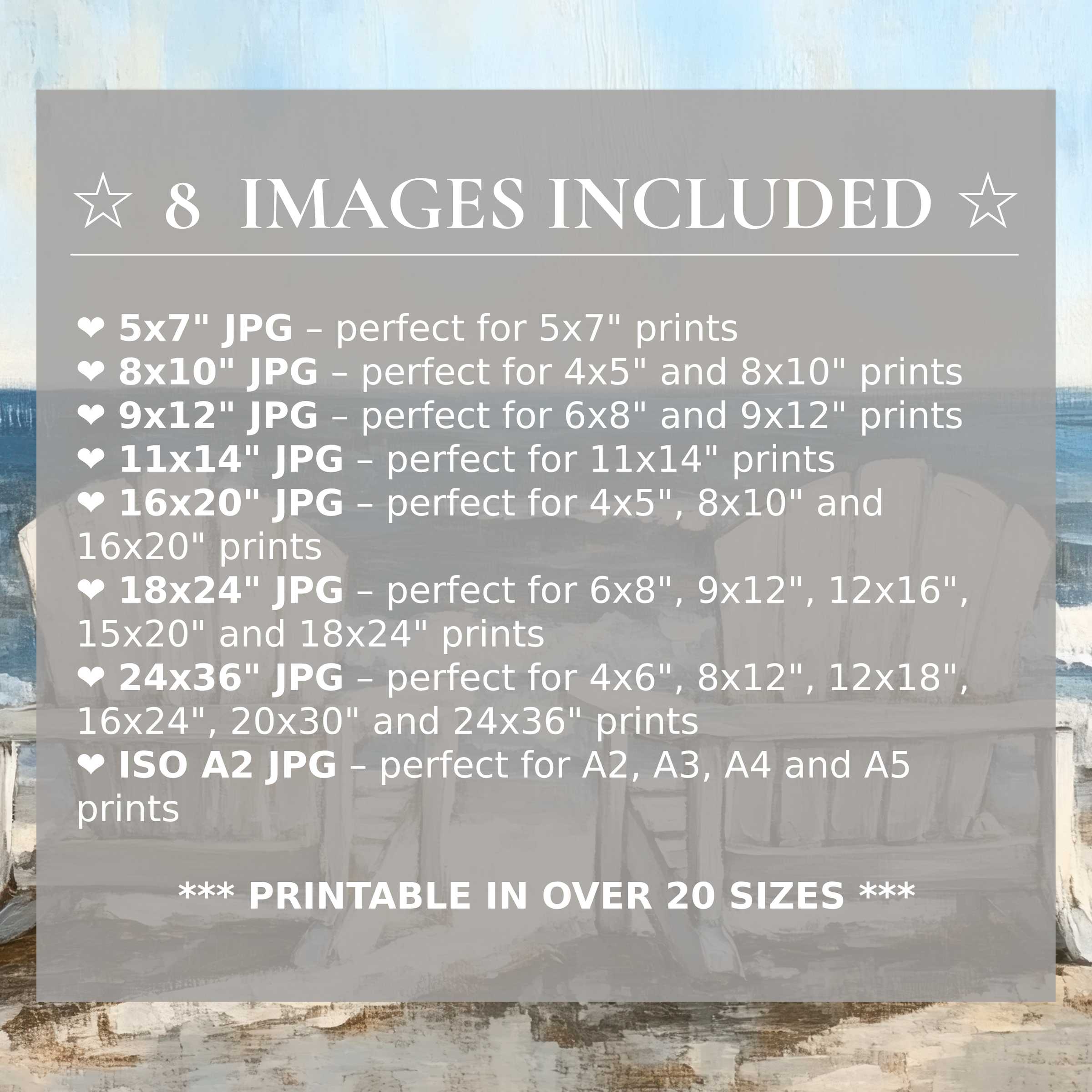 Radiant beach digital print in serene blues and warm neutrals, elevating modern interiors with style and 8 included sizes