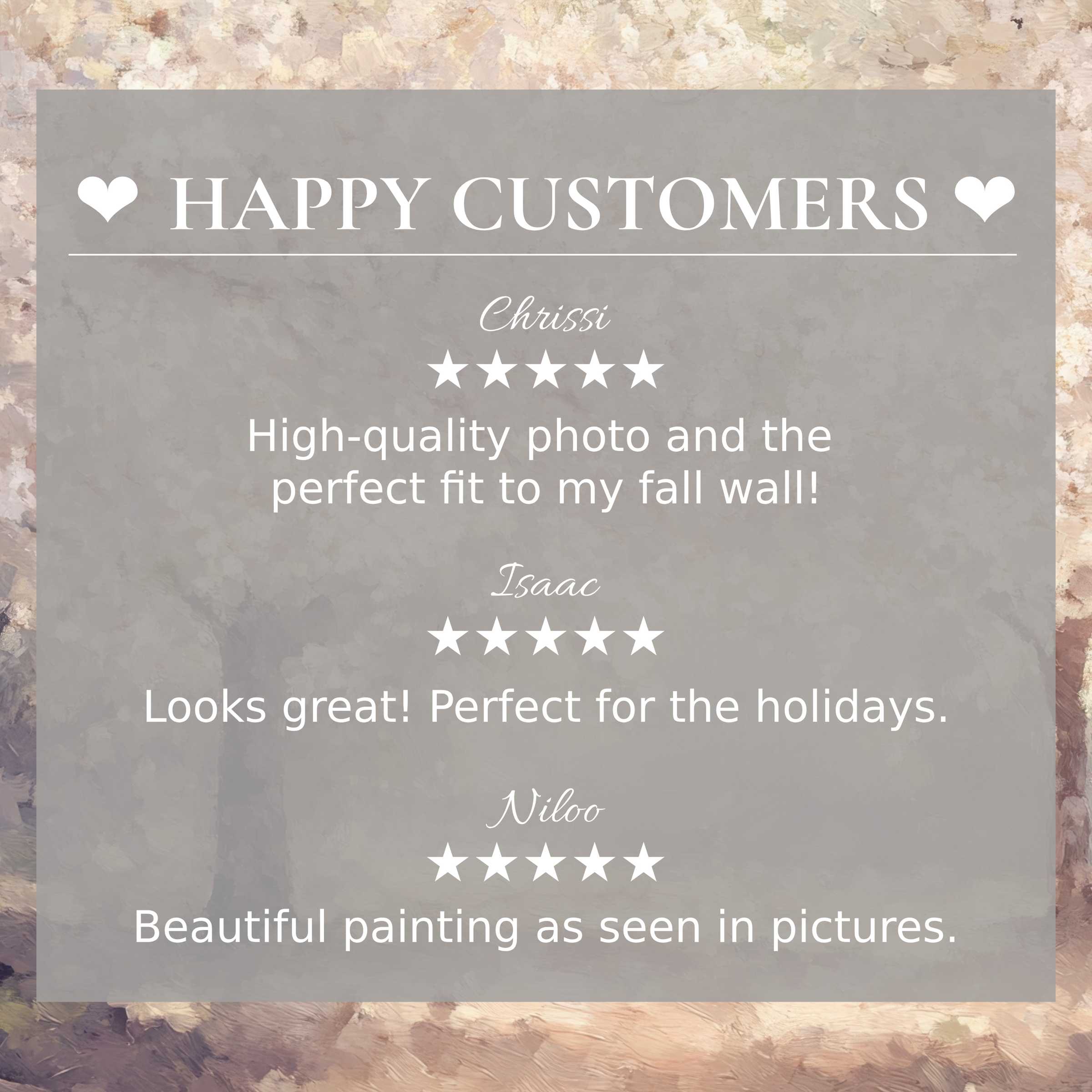 Summer art for Frame TV with abstract sunset hues, showcasing happy customer reviews to inspire trust and elegance
