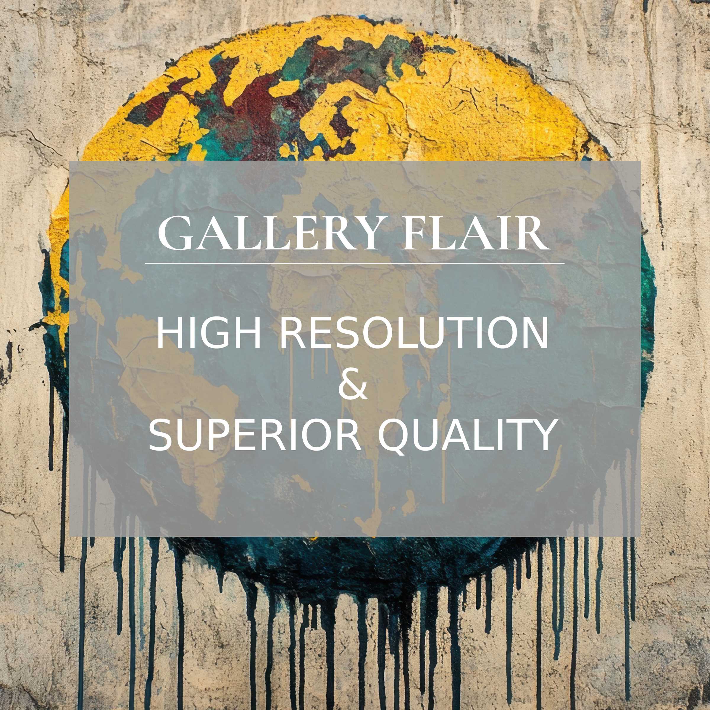 Bold street art printable art featuring a textured, weathered globe in vibrant yellow and deep hues, elevating modern interiors with radiant, premium detail and urban charm