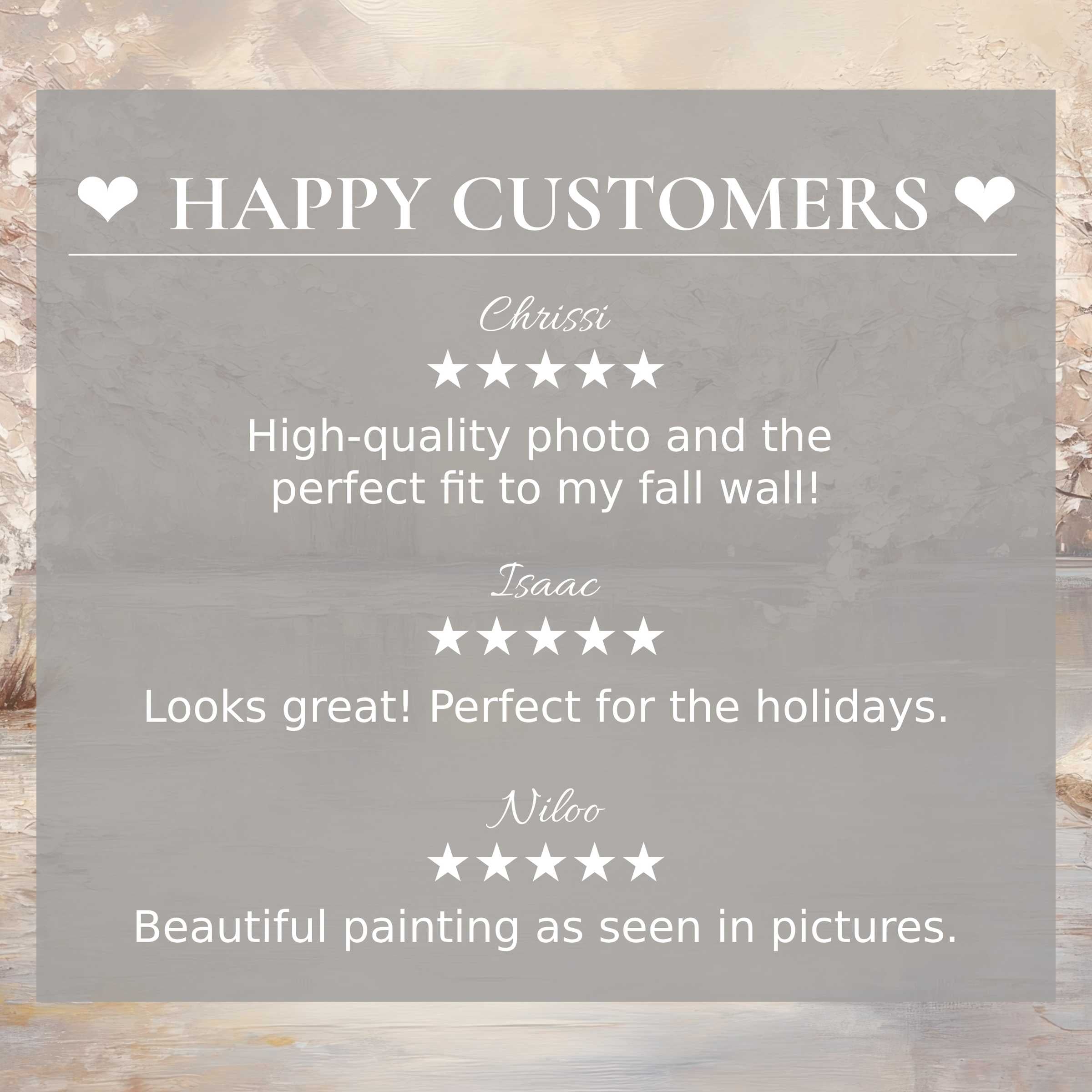Landscape art for Frame TV with abstract sunset hues, happy customer reviews build elegant trust and style appeal