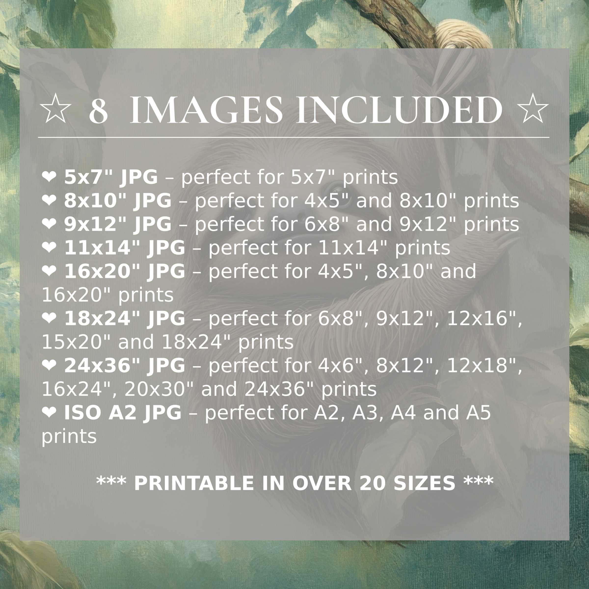 Nursery digital print with calming greens and soft neutrals, offering 8 high-quality sizes to elevate modern interiors with style and versatility