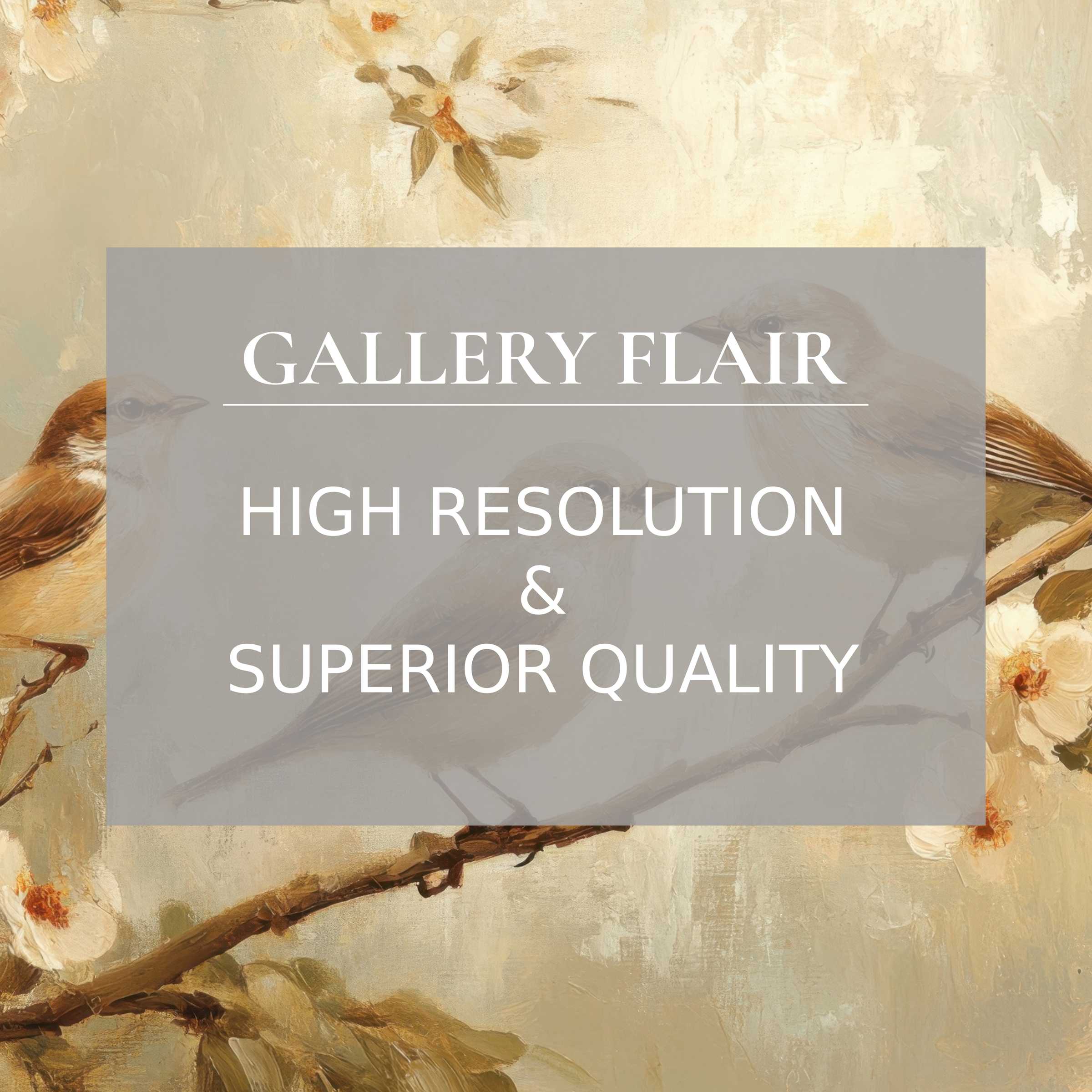 Elegant spring printable art featuring delicate birds and blossoms in warm, calming tones, enriching modern interiors with refined high-resolution detail