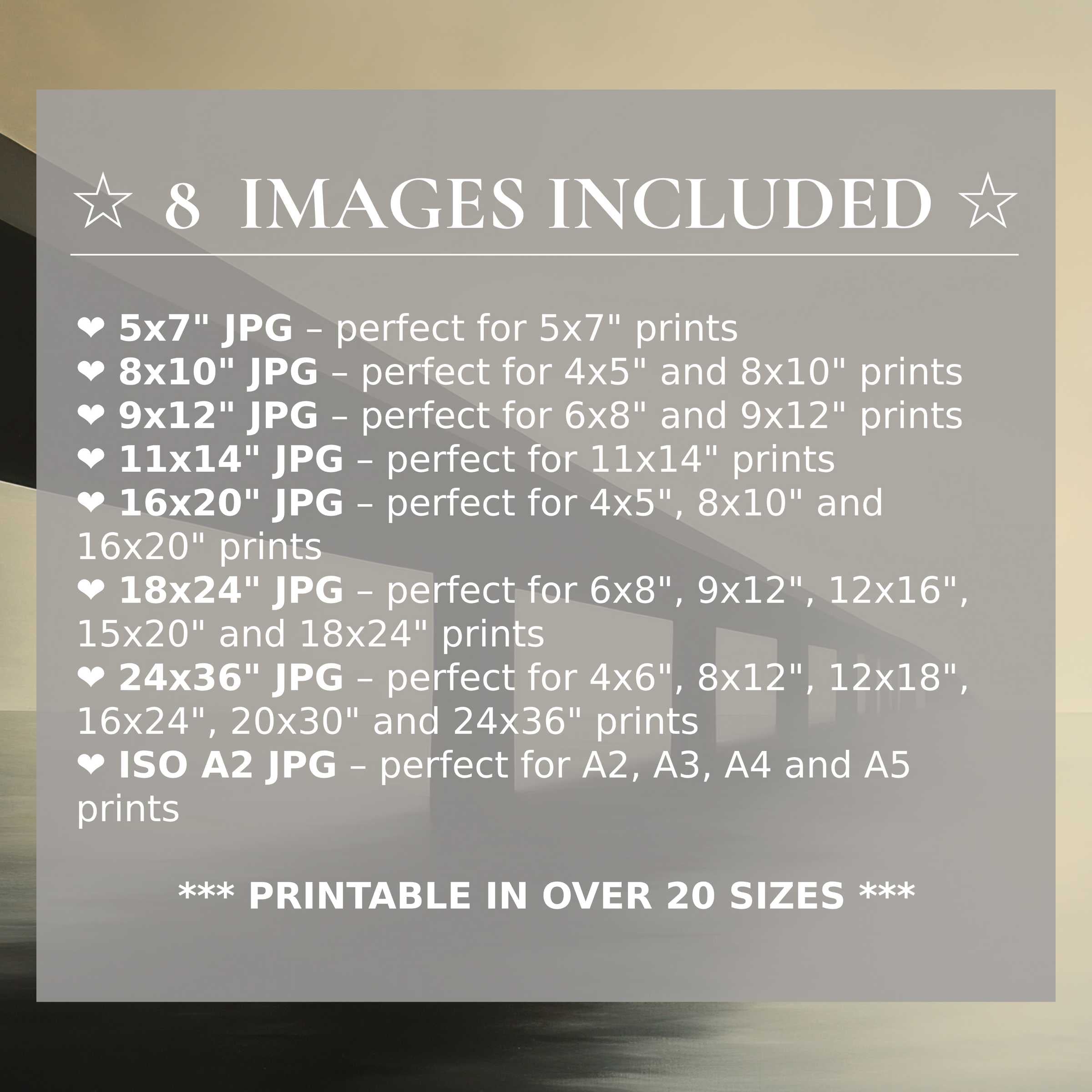 Minimalist digital print in soothing neutrals and charcoal tones, radiating calm sophistication; includes 8 high-quality sizes to elevate modern interiors with seamless style and versatile scalability