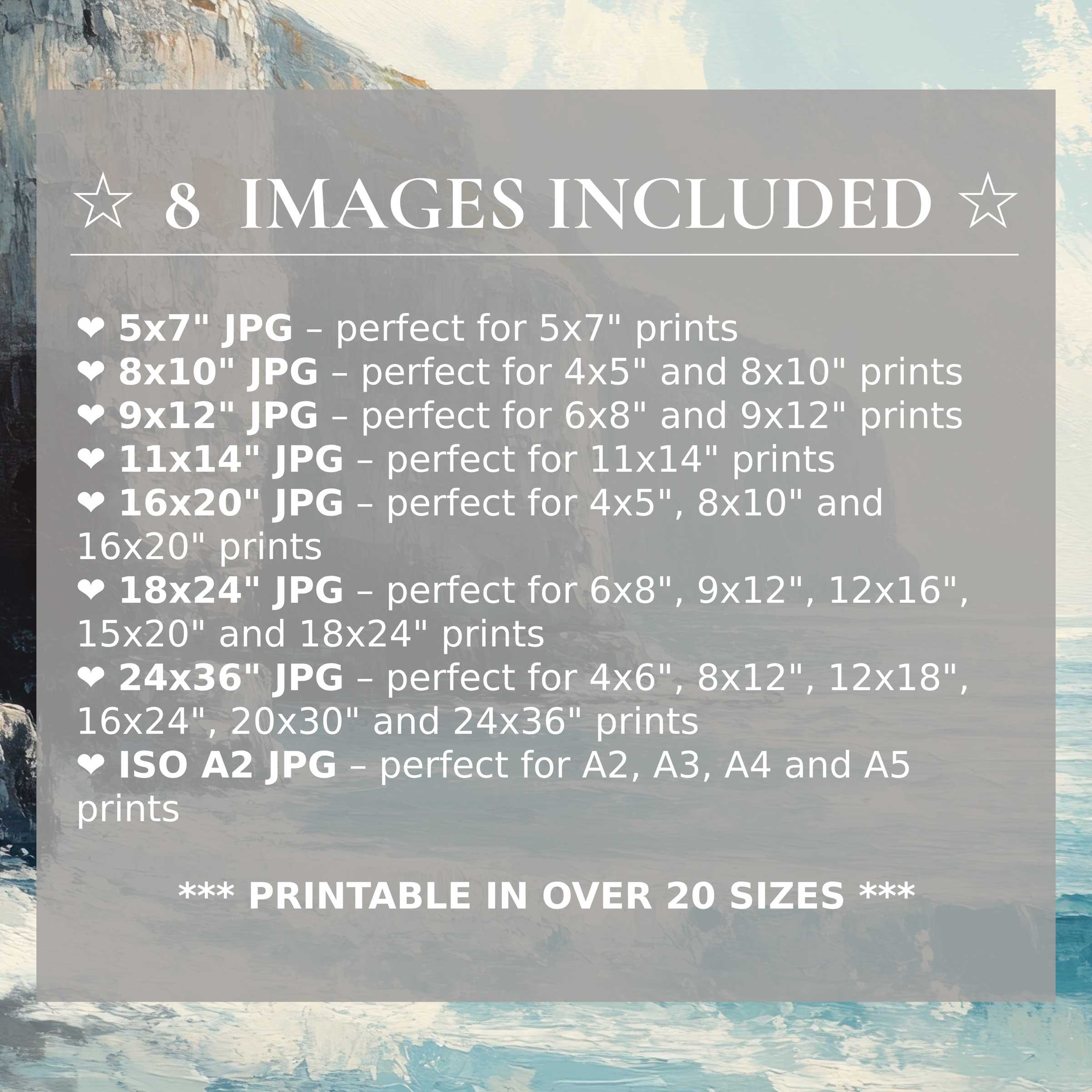 Radiant summer digital print in serene blues and sunlit neutrals, offered in 8 high-quality sizes to refine modern interiors with versatile elegance