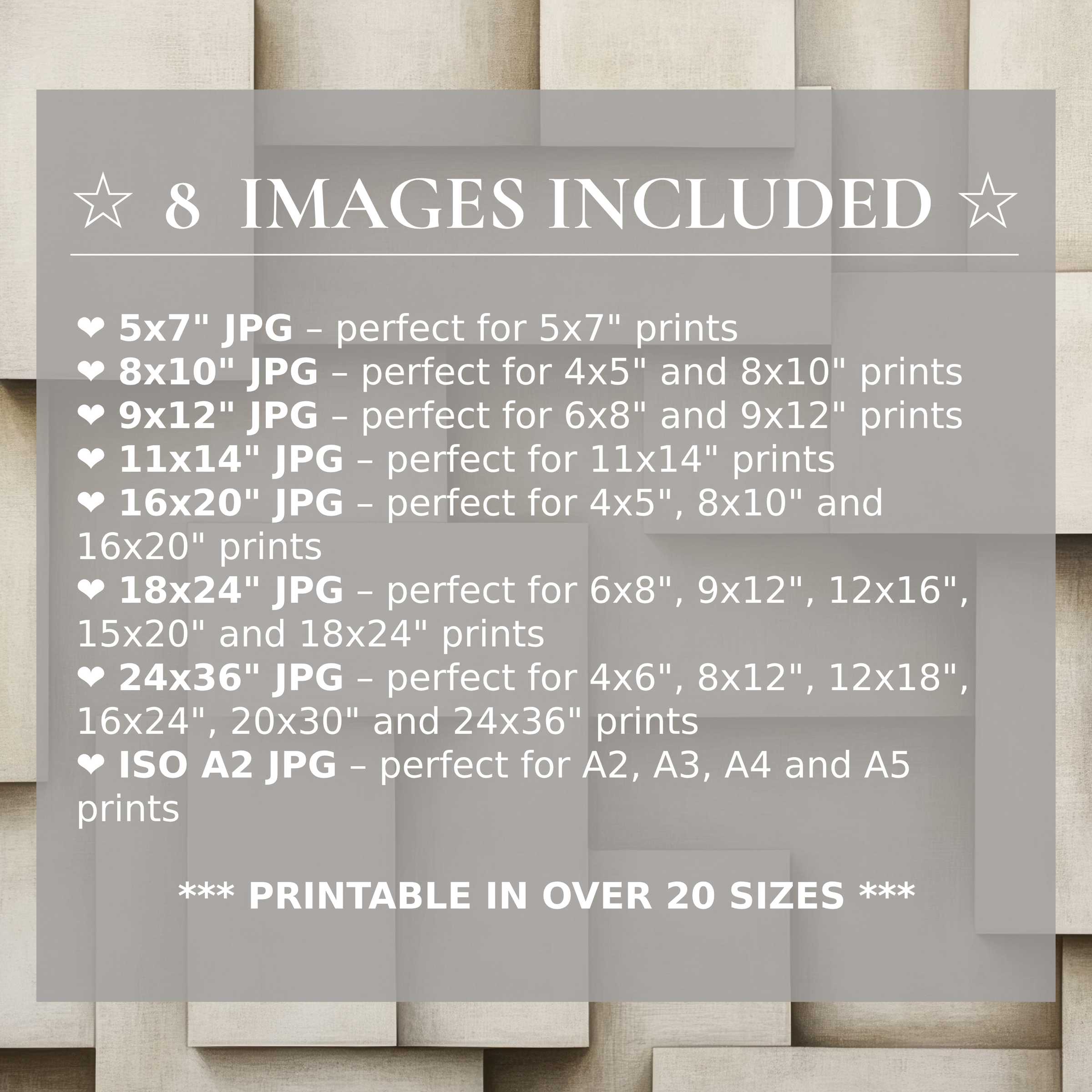 Neutral digital print featuring radiant beige and soft taupe layers, offered in 8 high-quality sizes to elevate modern interiors