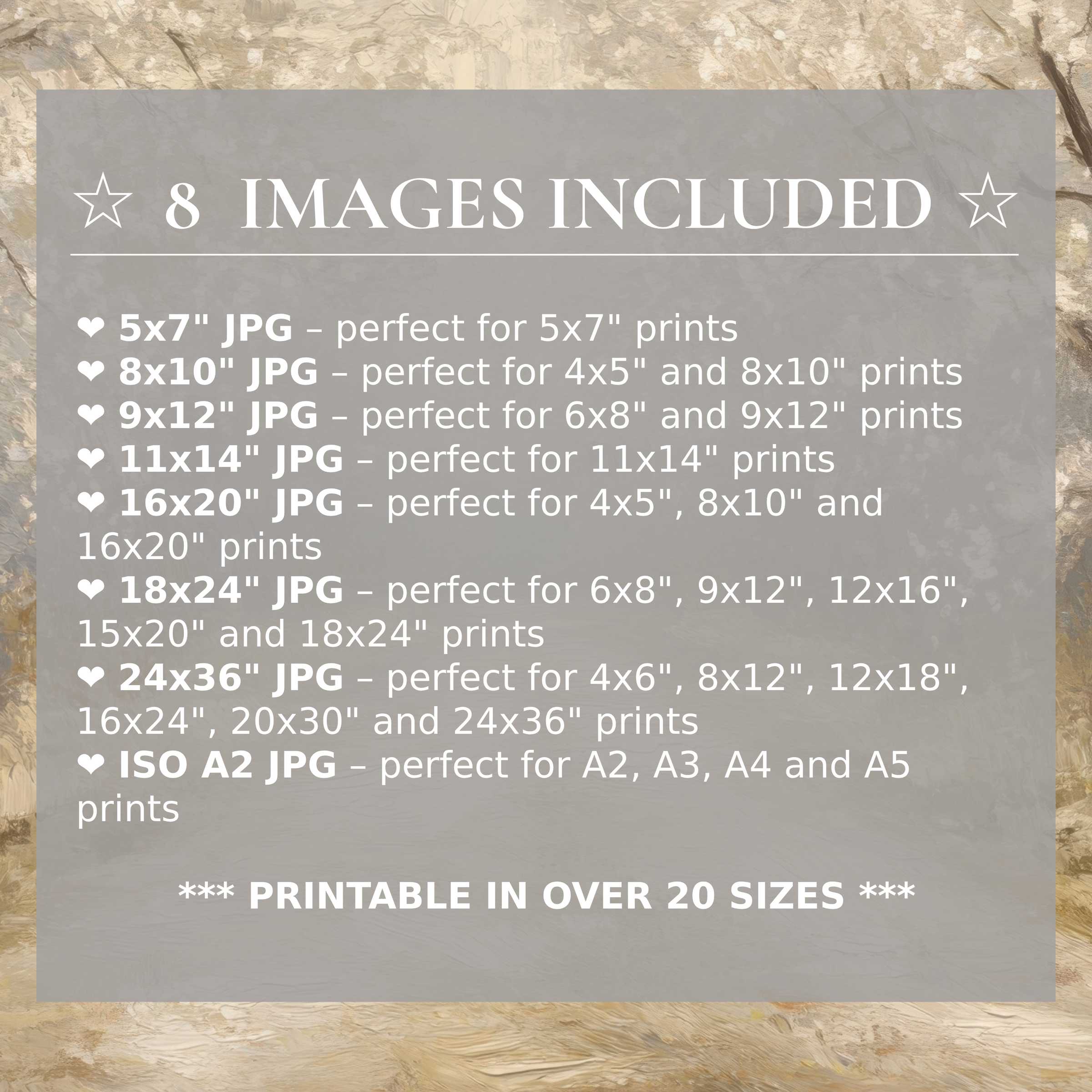 Radiant spring digital print in soft beige and warm taupe hues, offered in 8 high-quality sizes included with download, elevating modern interiors with versatile, refined elegance