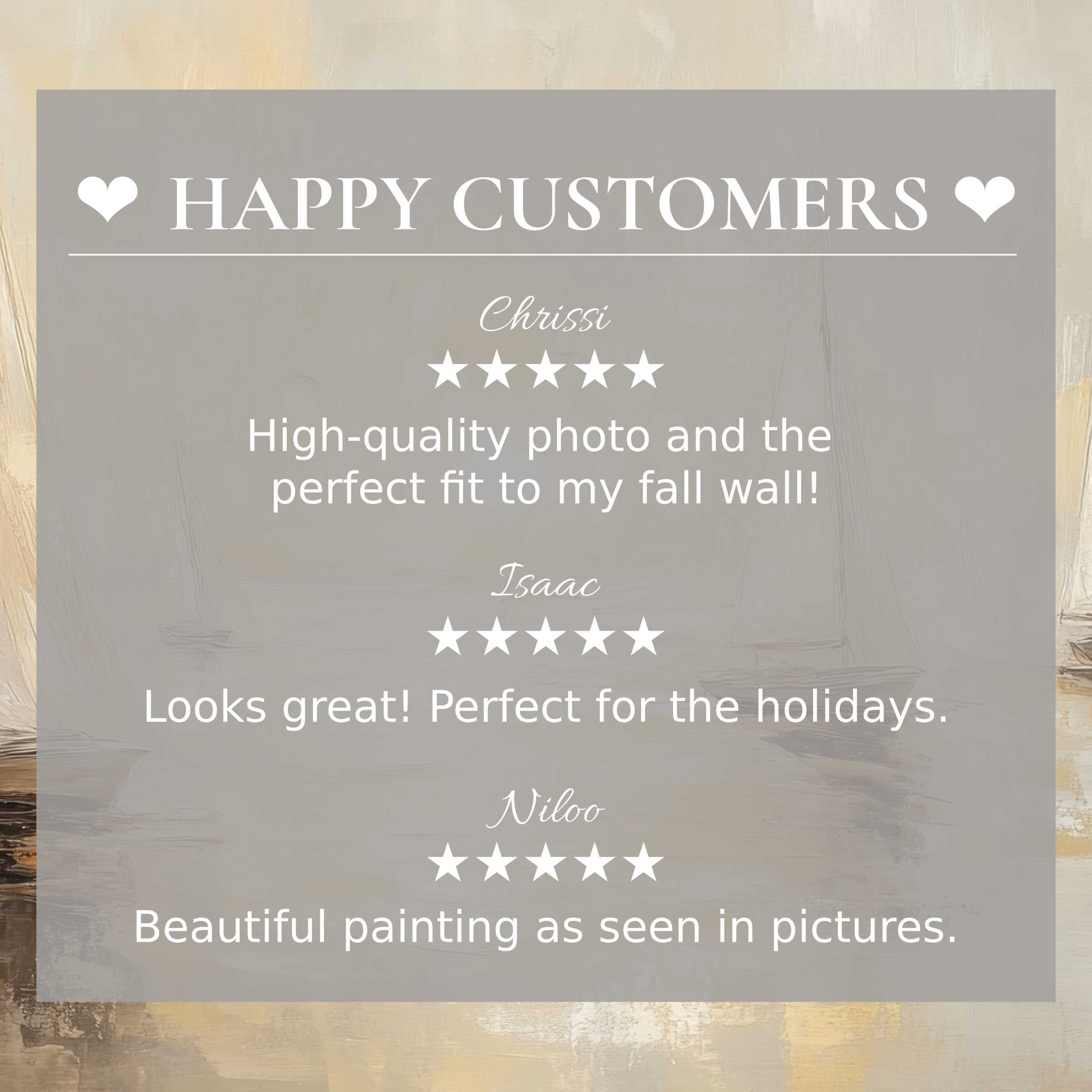 Beach art for Frame TV with abstract sunset hues, showcasing elegant design and happy customer reviews building trust