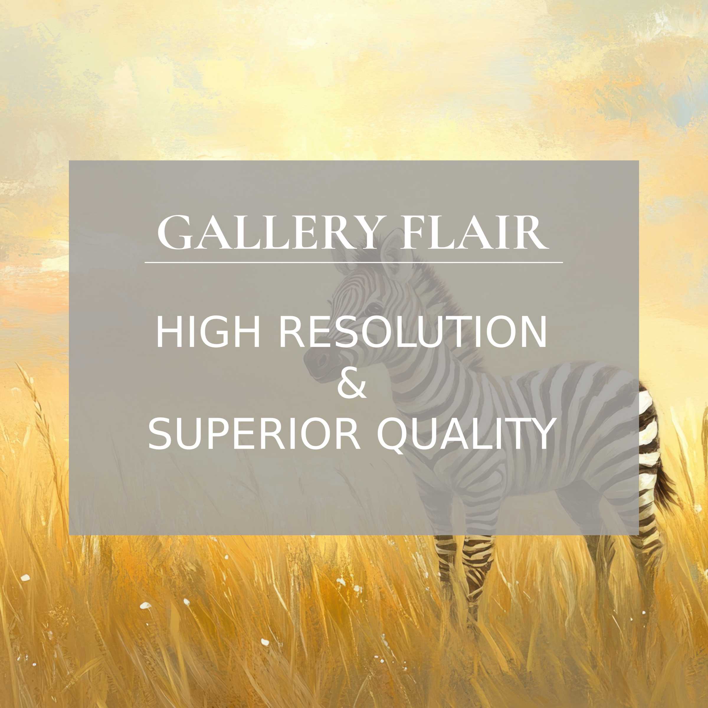 Nursery printable art featuring a serene zebra in golden grass, radiating a calming, premium quality vibe that elevates modern nursery decor