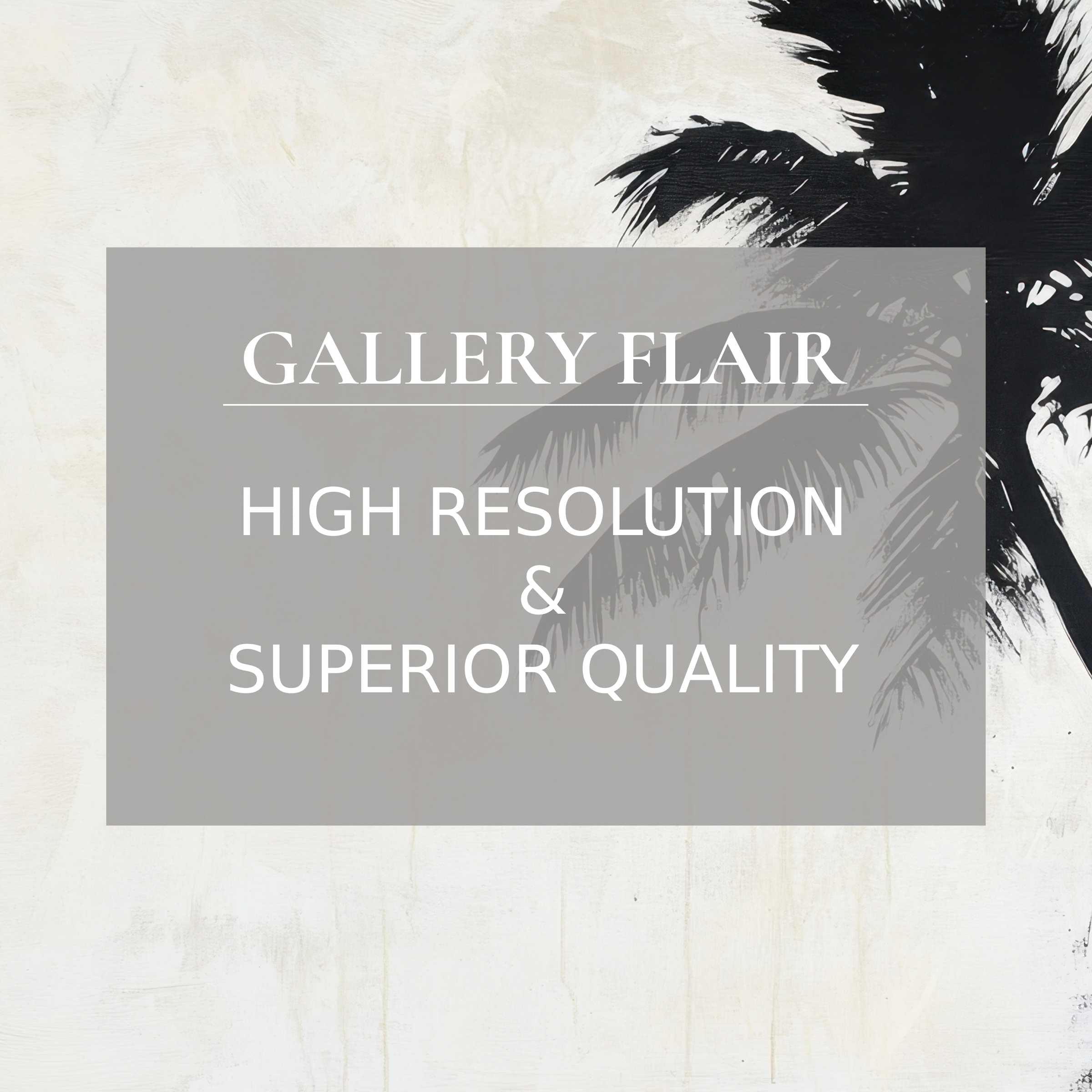 Elegant neutral printable art featuring a refined black palm silhouette, radiating calming modern sophistication with premium high-res detail