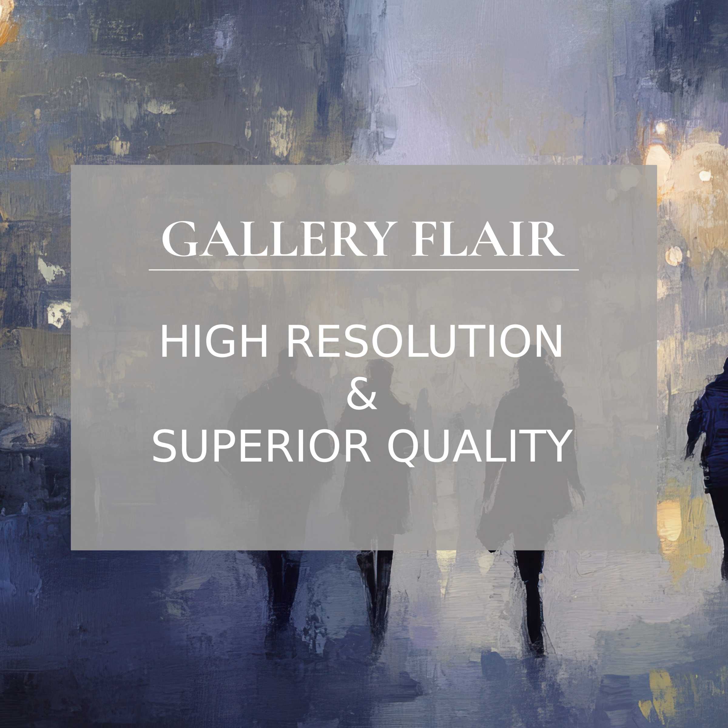 Elegant urban Frame TV picture with high resolution and refined brushstrokes, offering superior clarity and modern appeal