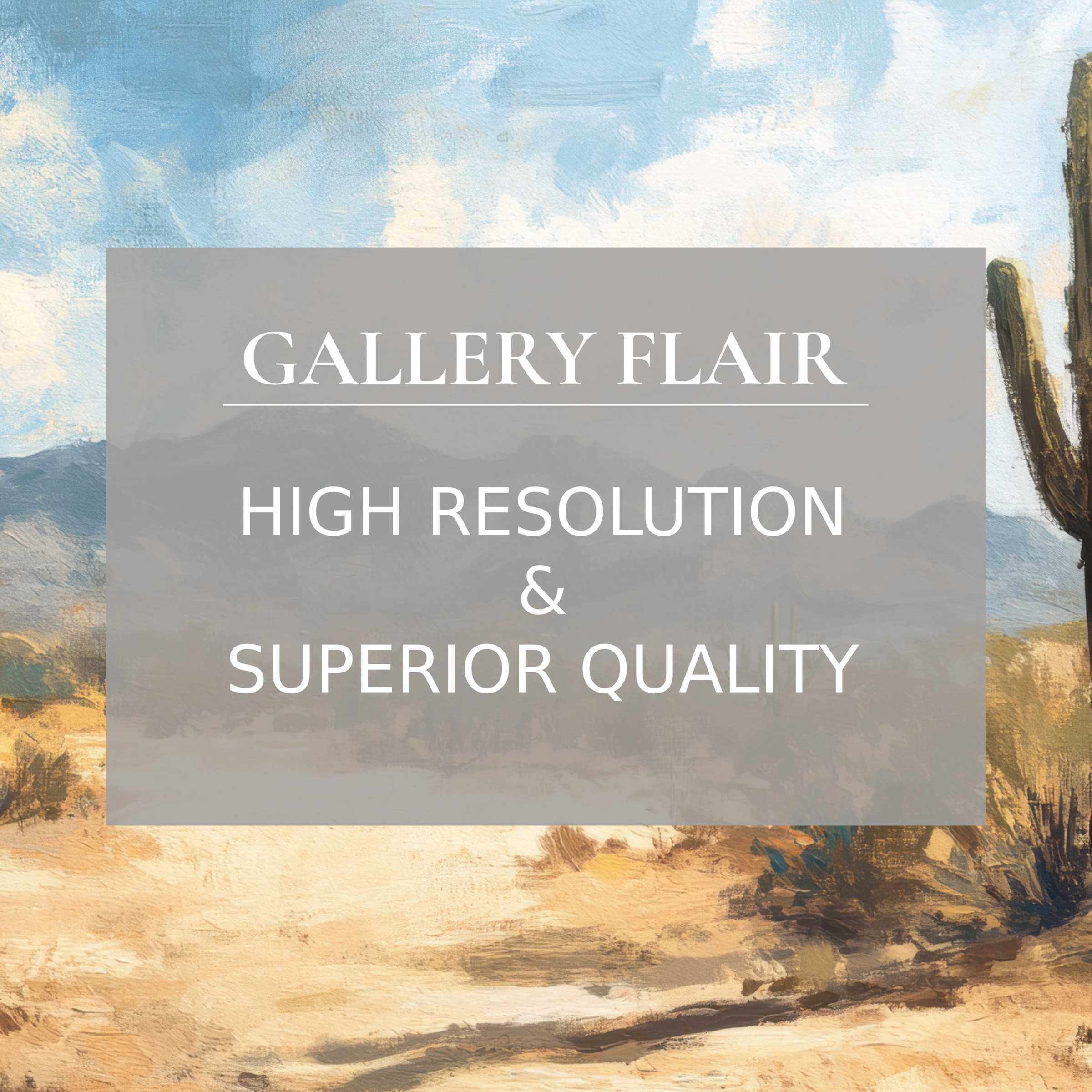 Elegant summer Frame TV picture showcasing high-resolution, refined brushstrokes and crisp, vibrant desert scenery
