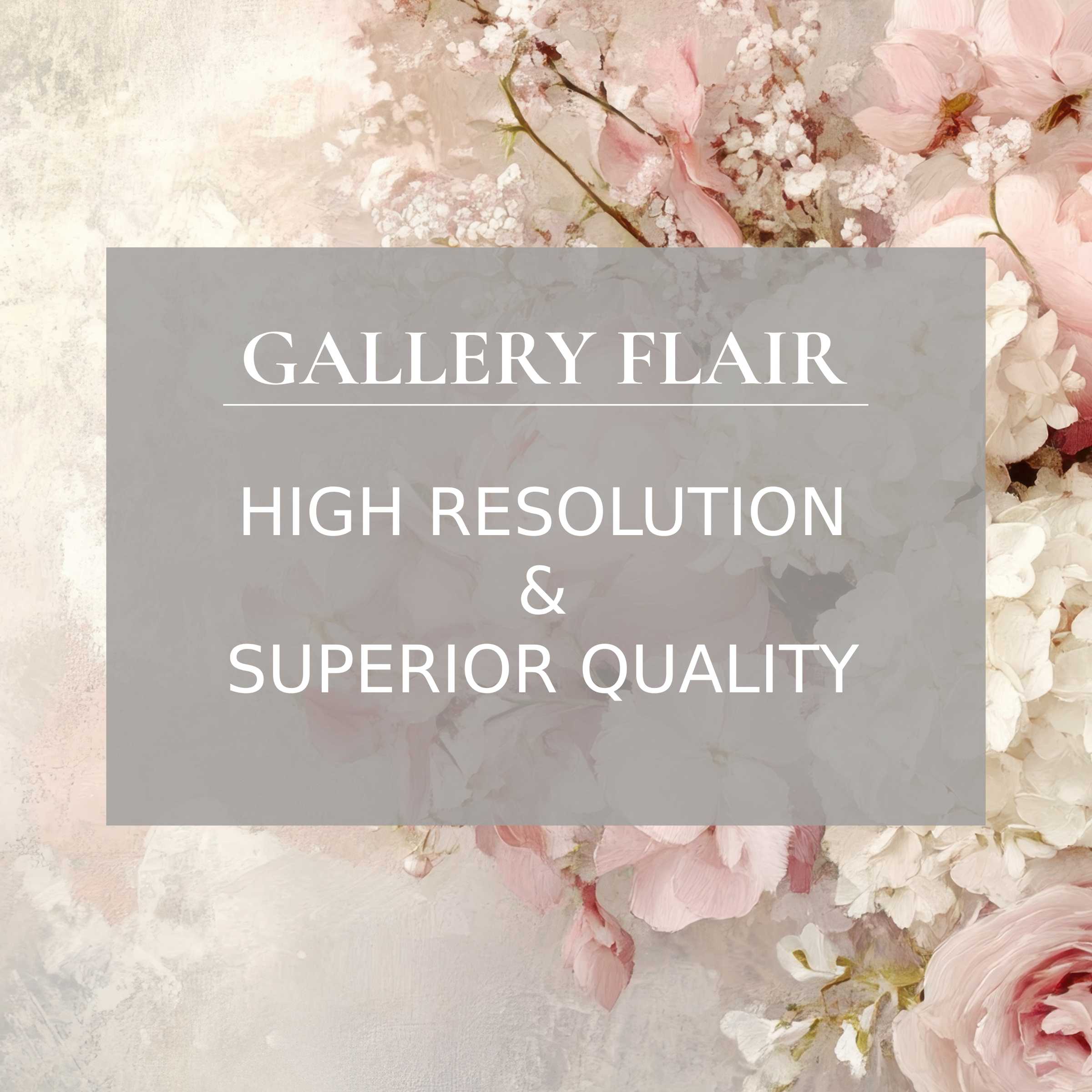 Elegant floral Frame TV picture with soft pastel blooms, offering high resolution and refined visual clarity