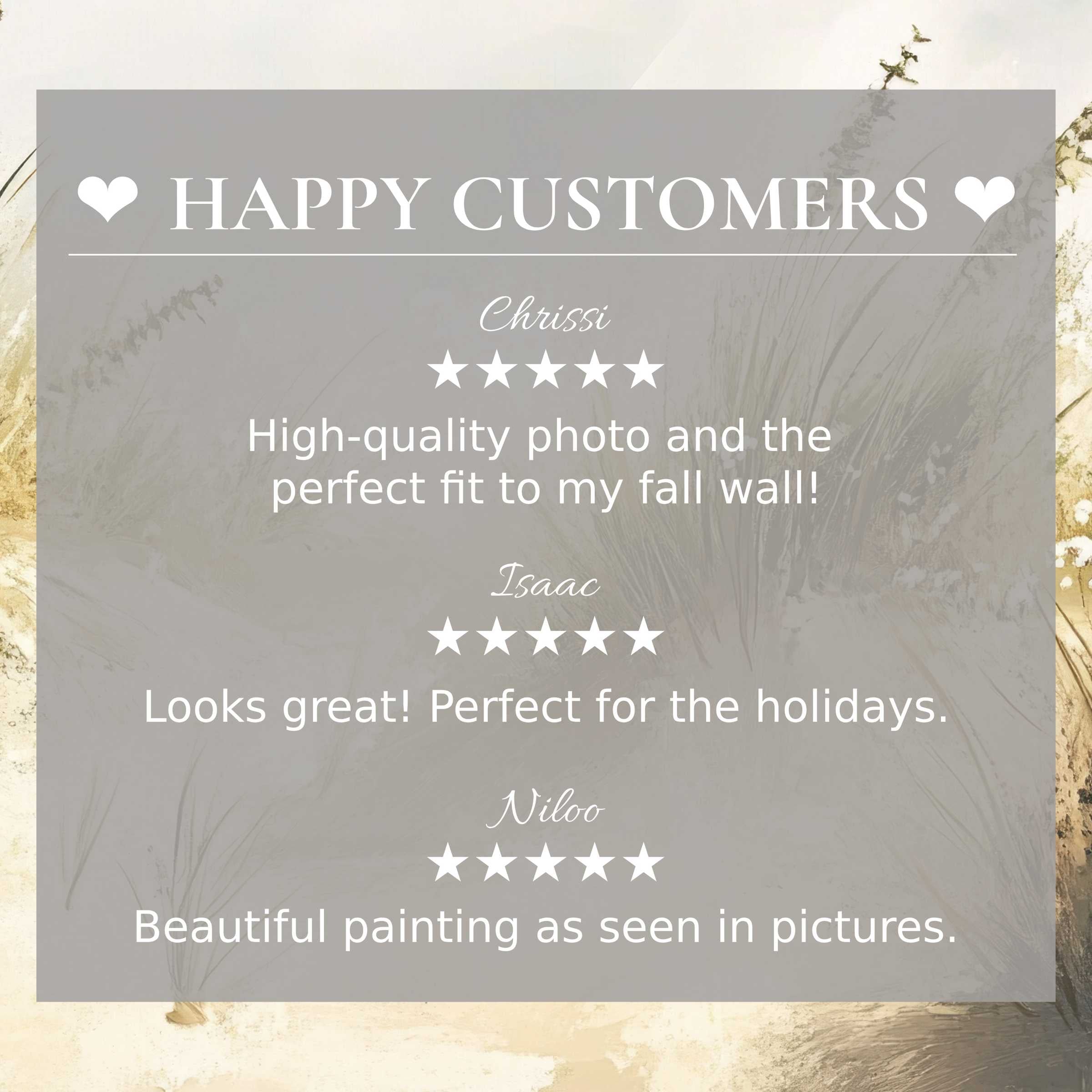 Elegant background with abstract sunset colors, featuring summer art for Frame TV and happy customer reviews