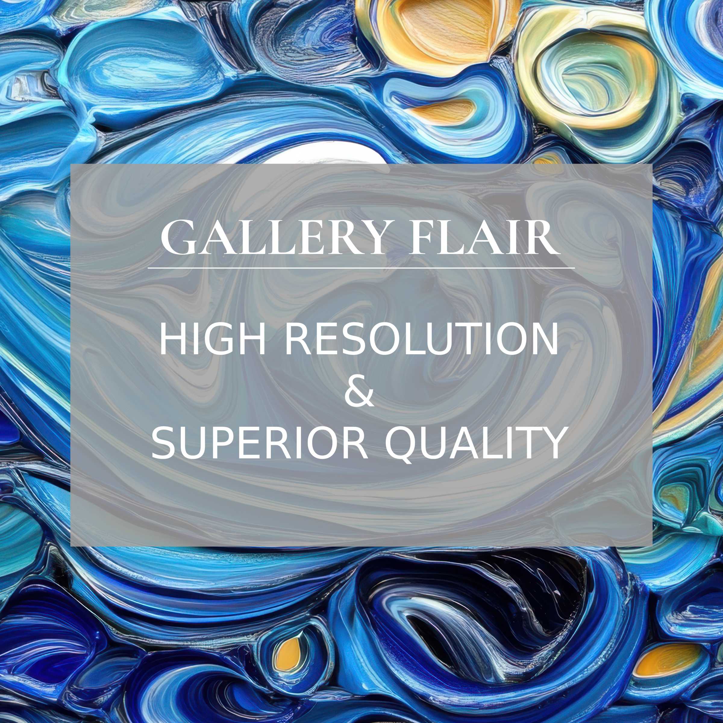 Radiant abstract printable art in swirling blue and gold tones, crafted with premium detail to elevate modern interiors