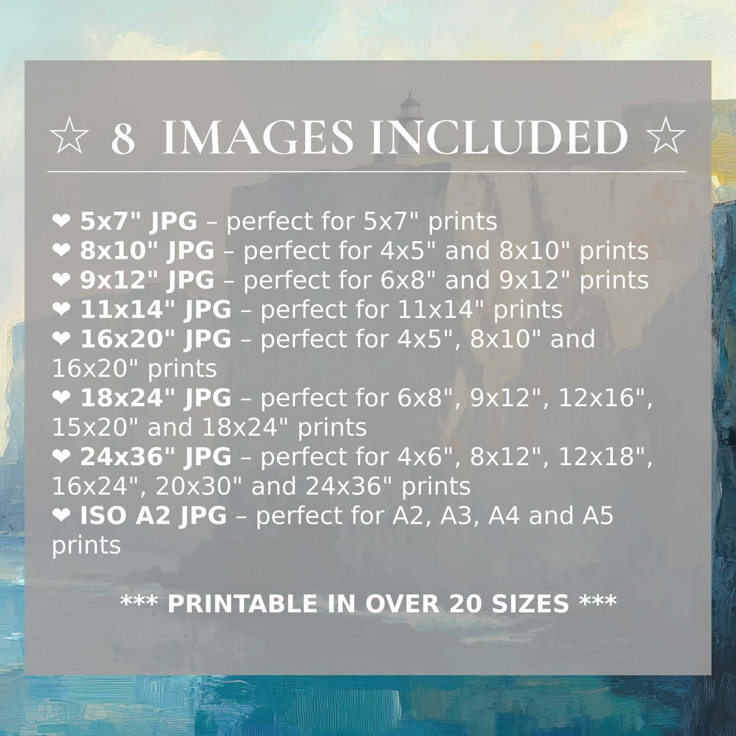 Vintage digital print radiates calming blues and muted earth tones, elevating modern interiors with elegance and versatile style; includes 8 high-quality sizes