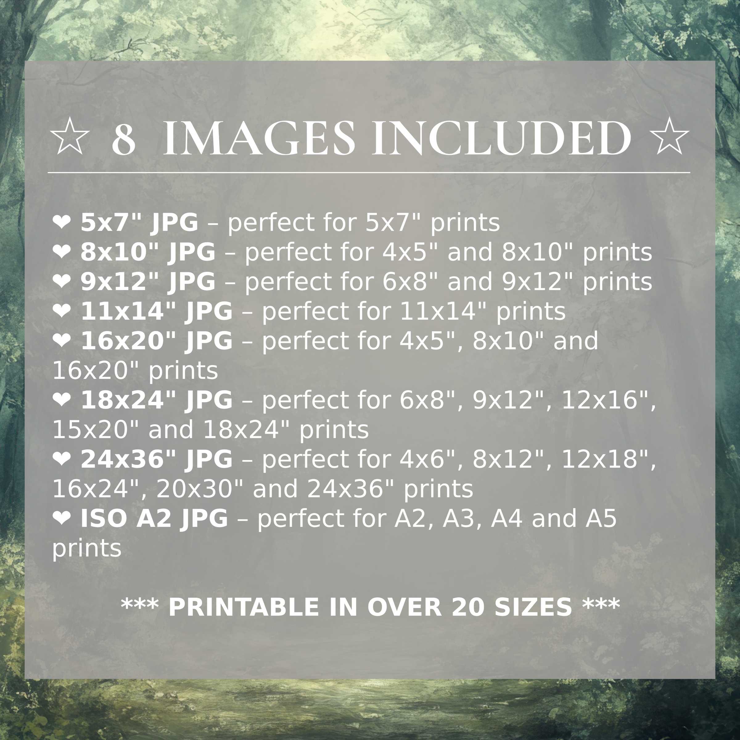 Vintage digital print exuding calming greens and soft neutrals, delivered in 8 high-quality sizes to elevate modern interiors with timeless elegance
