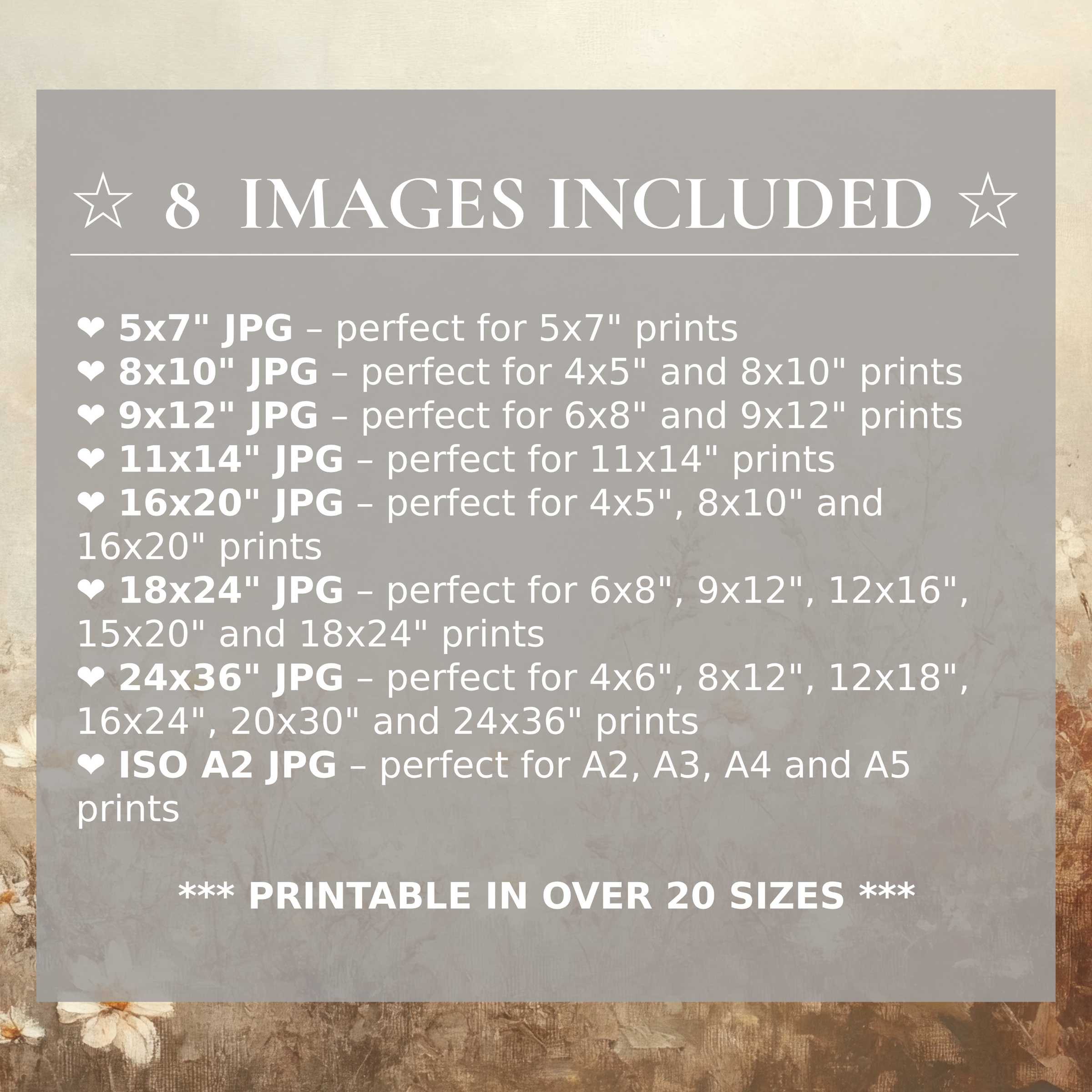 Fall digital print radiates warm amber and soft taupe hues, offering serene elegance and bold depth; 8 high-res sizes included elevate any modern interior